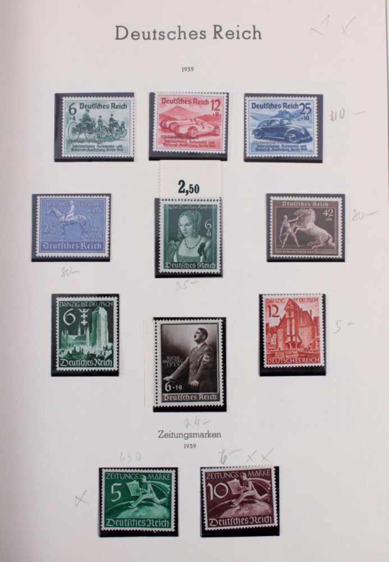 Sammlung Deutsches Reich 1933-1945 mit Nebengebieten, Postfrisch / ungebrauchtDeutsches Reich in den - Bild 21 aus 36