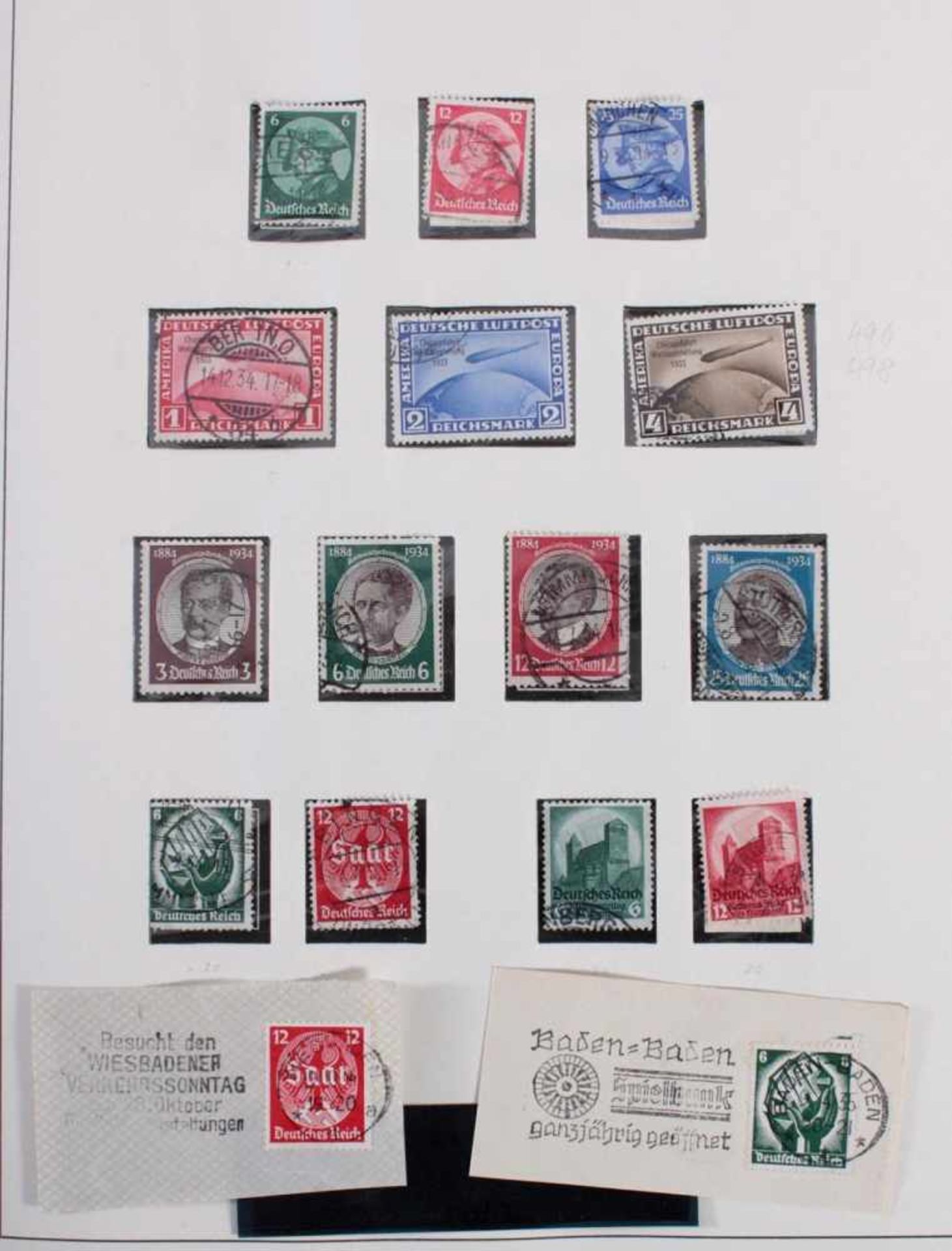 Sammlung Deutsches Reich 1933-1945 GestempeltOhne Blocks mit einigen interessanten Werten und - Bild 2 aus 14