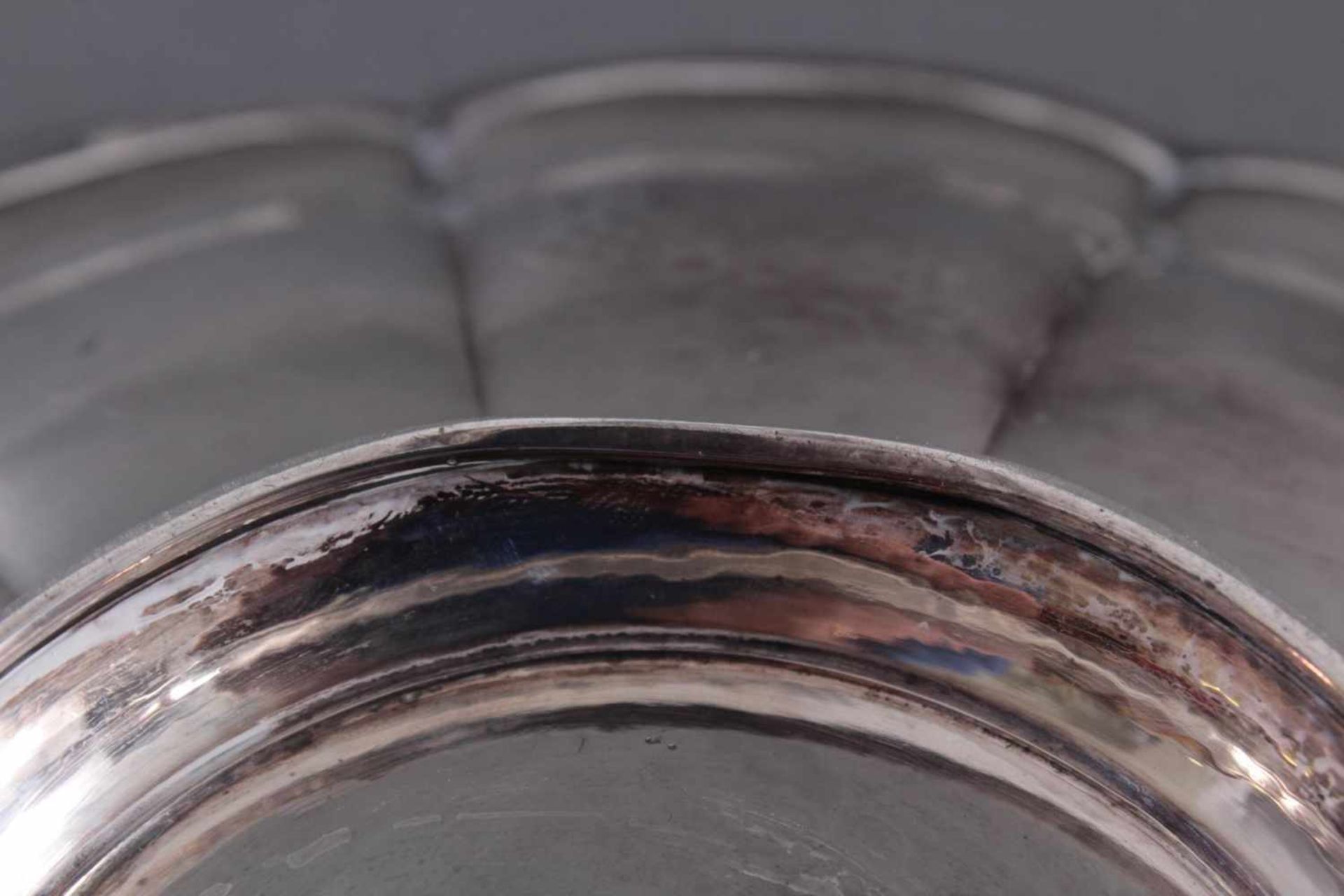 Anbietschale, 800er Silber, punziert WTBRunde, tief gemuldete Schale auf rundem Standring (leicht - Image 4 of 5