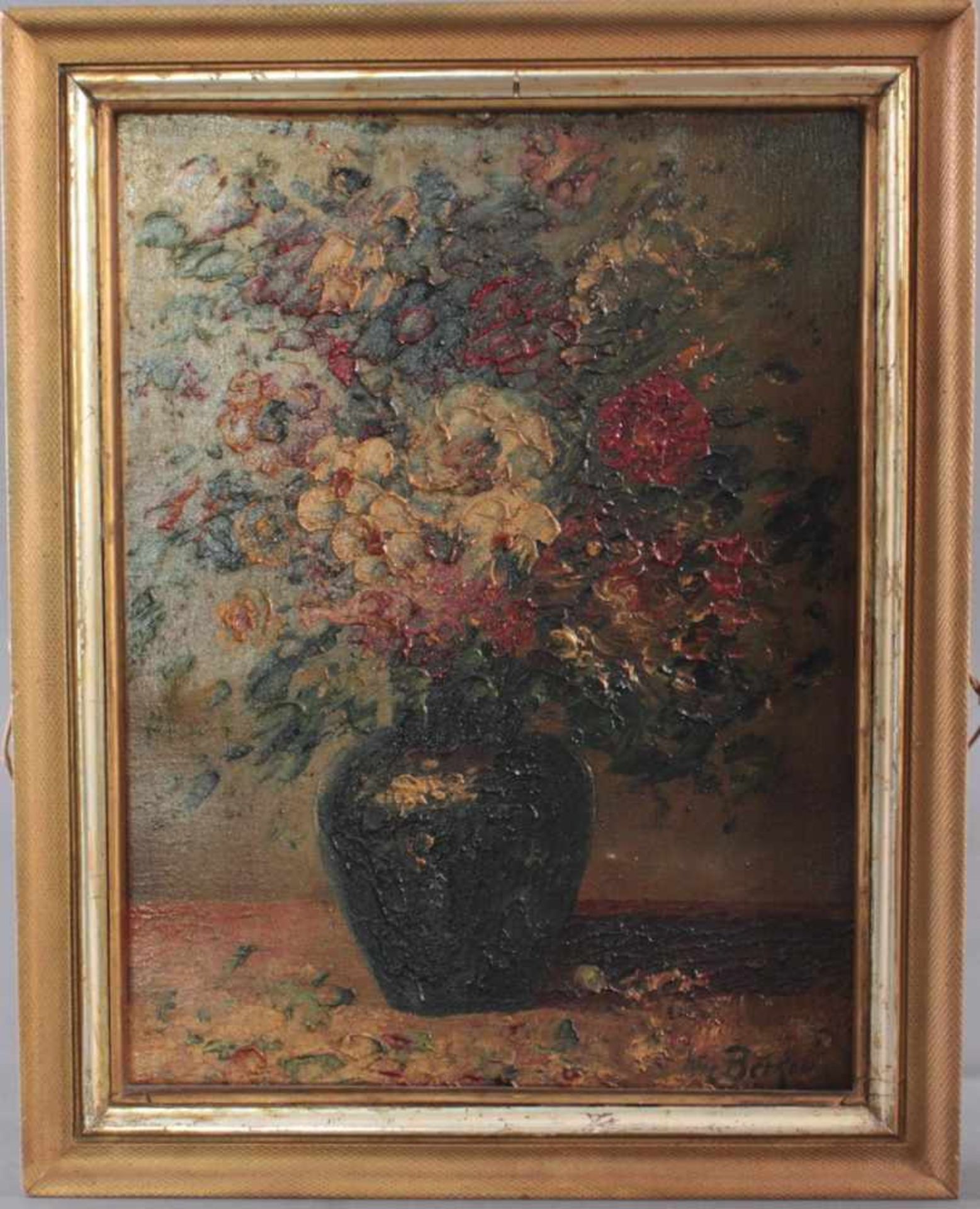 Berkow ?-?, Blumenstilleben von 1935Öl auf Leinwand gemalt, unten rechts signiert und datiert,