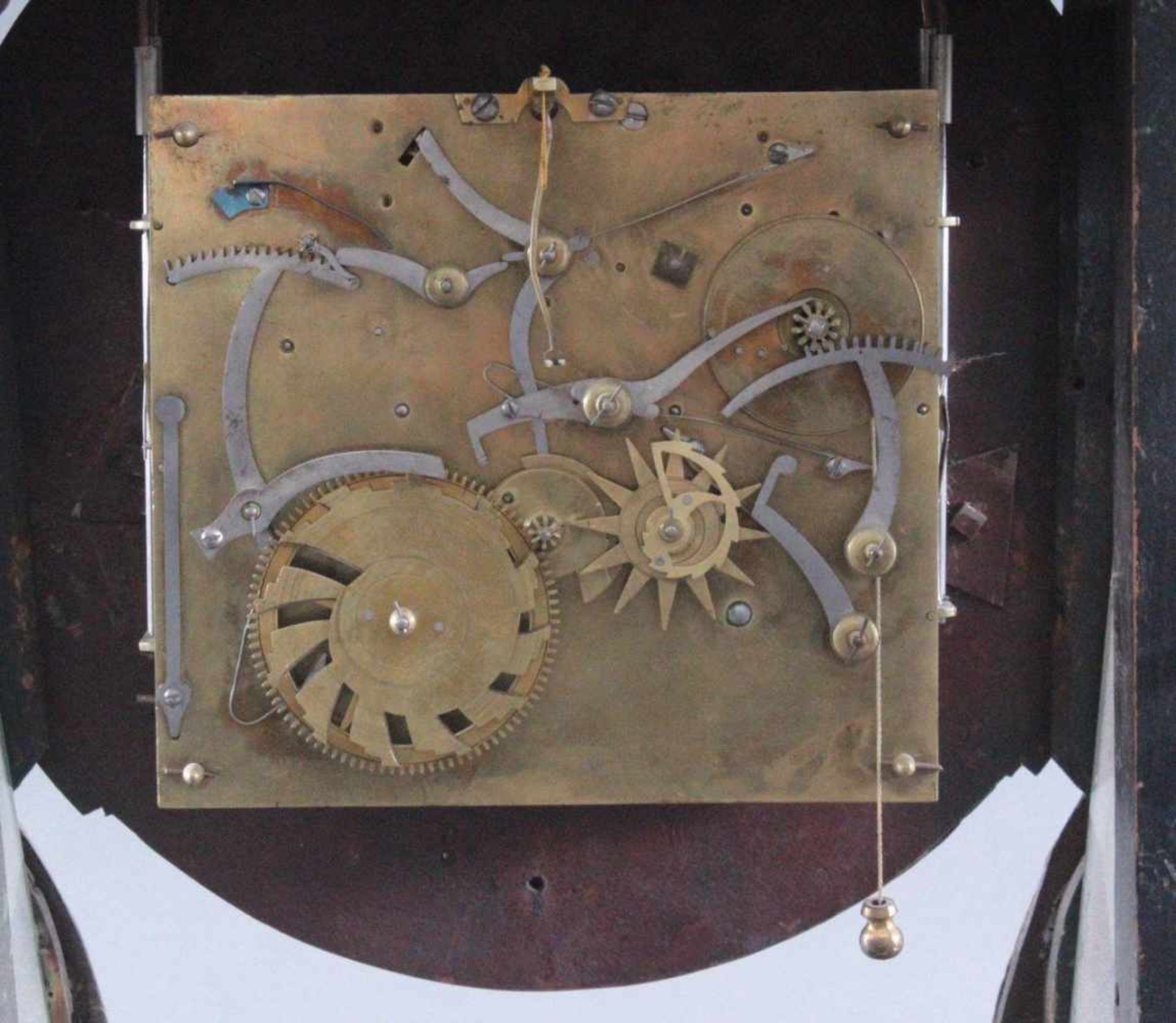 Große Boulle-Pendule mit Sockel, Louis XVEmailzifferblatt mit römisch und arabischen Ziffern, - Image 5 of 6