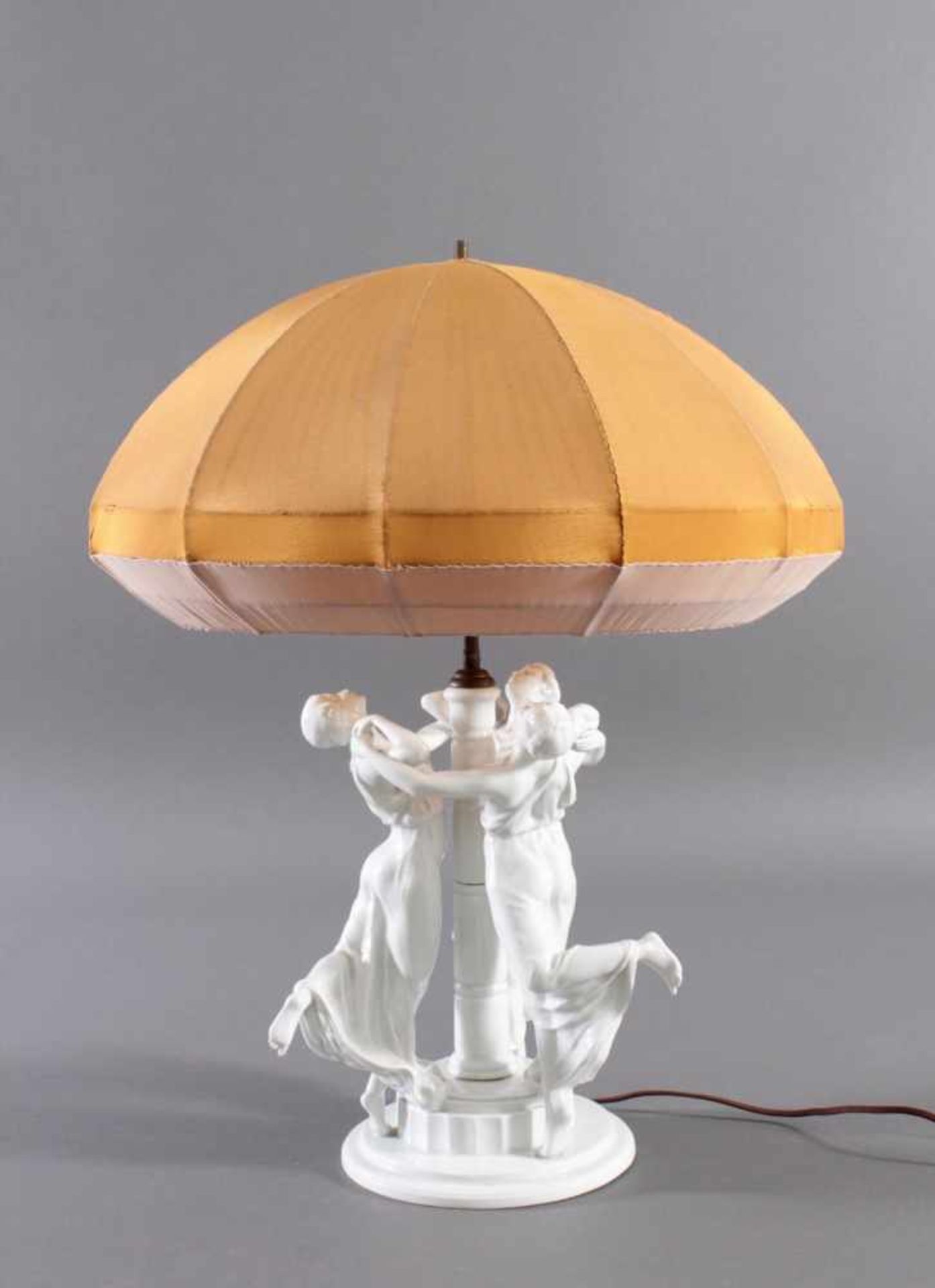 Rosenthal Tischlampe um 1920Kunstabteilung, Entwurf Karl Himmelstoss 1913, Festreigen, drei