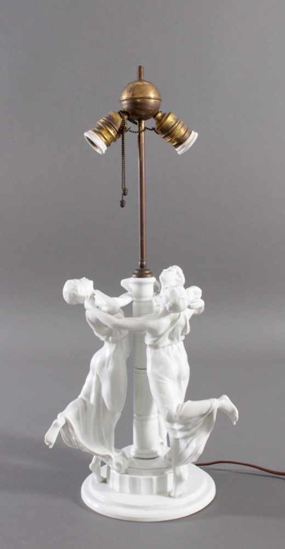 Rosenthal Tischlampe um 1920Kunstabteilung, Entwurf Karl Himmelstoss 1913, Festreigen, drei - Bild 2 aus 8