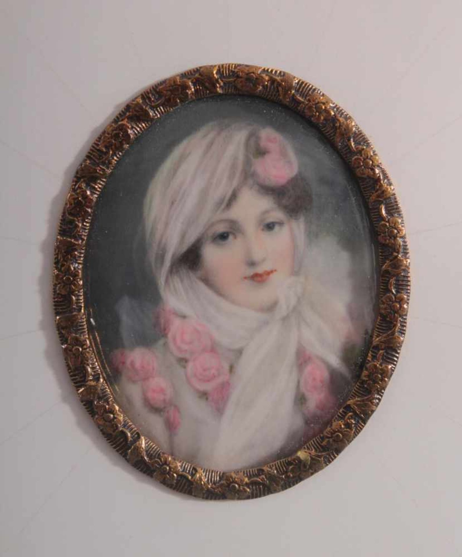 3 Elfenbeinminiaturen, Lupenmalerei des 20.Jh.Motiv: Kaiserin Elisabeth, Kaiserin Marie Luise und - Bild 3 aus 5