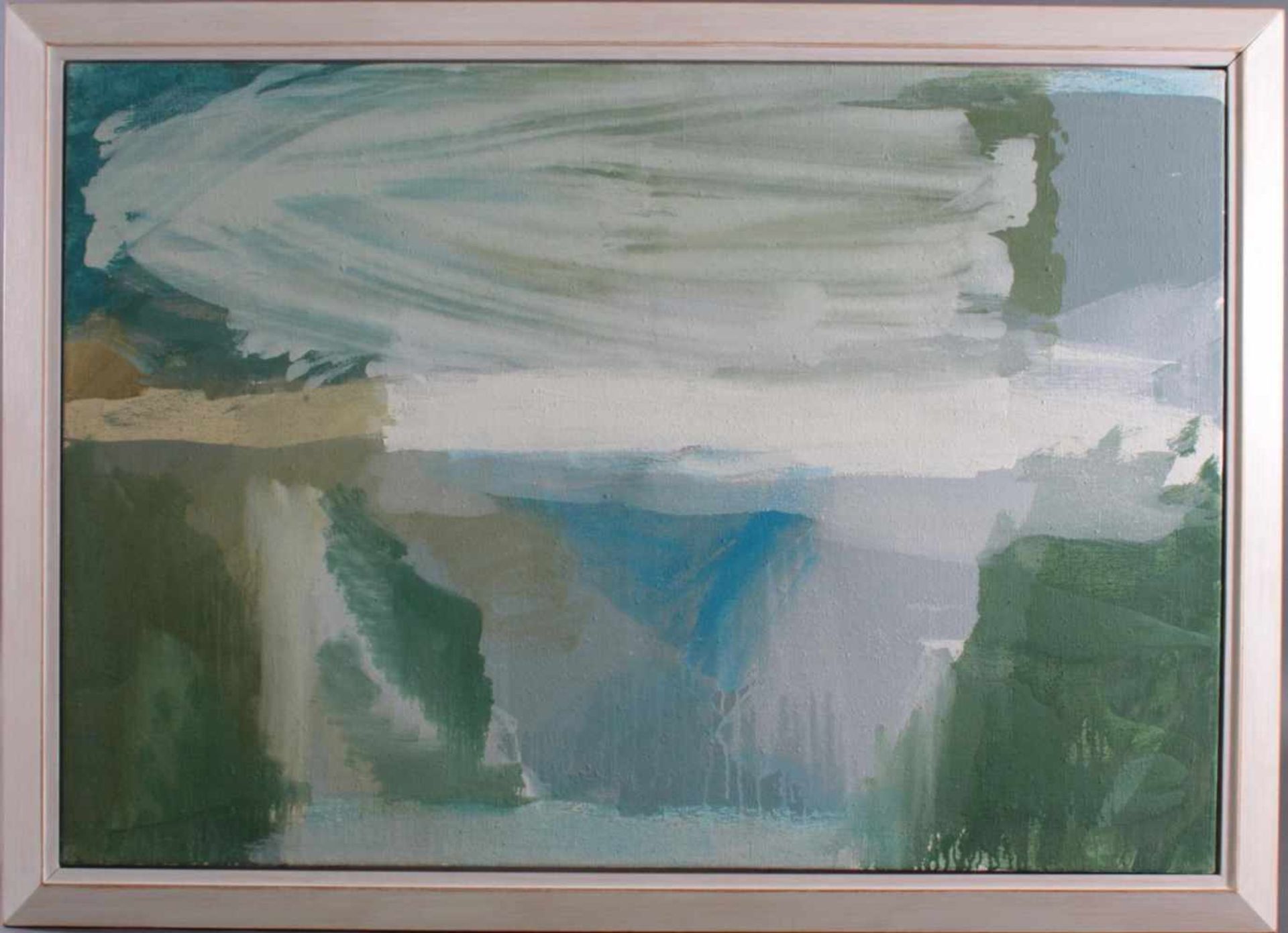 Lutz Wolf 1943 - 1997, Landschaft GrezzoÖl auf Leinwand gemalt, verso betitelt und signiert,