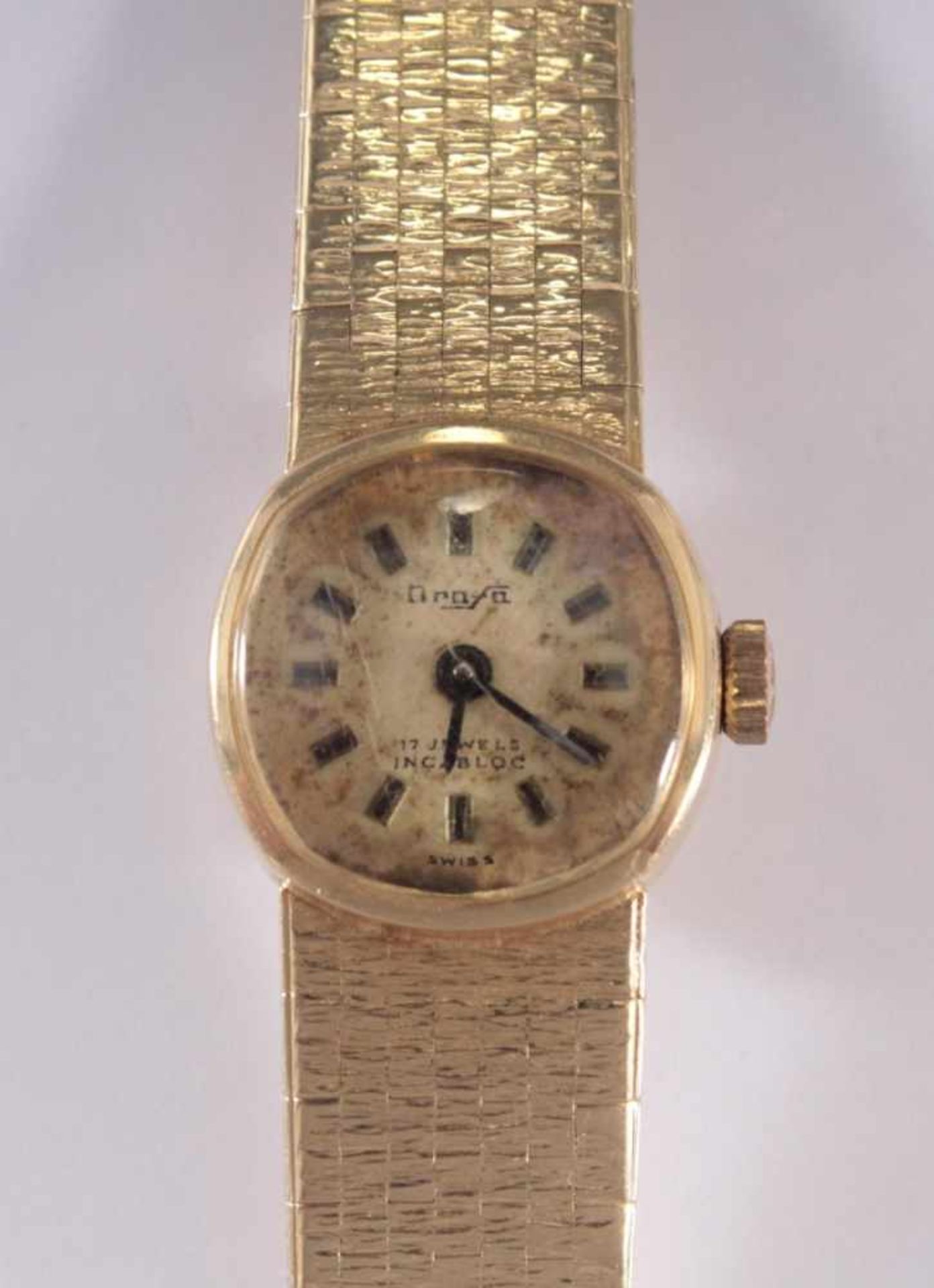 Damenarmbanduhr der Marke Drafa aus 14 Karat GelbgoldGehäuse und Armband punziert 585, - Image 2 of 5