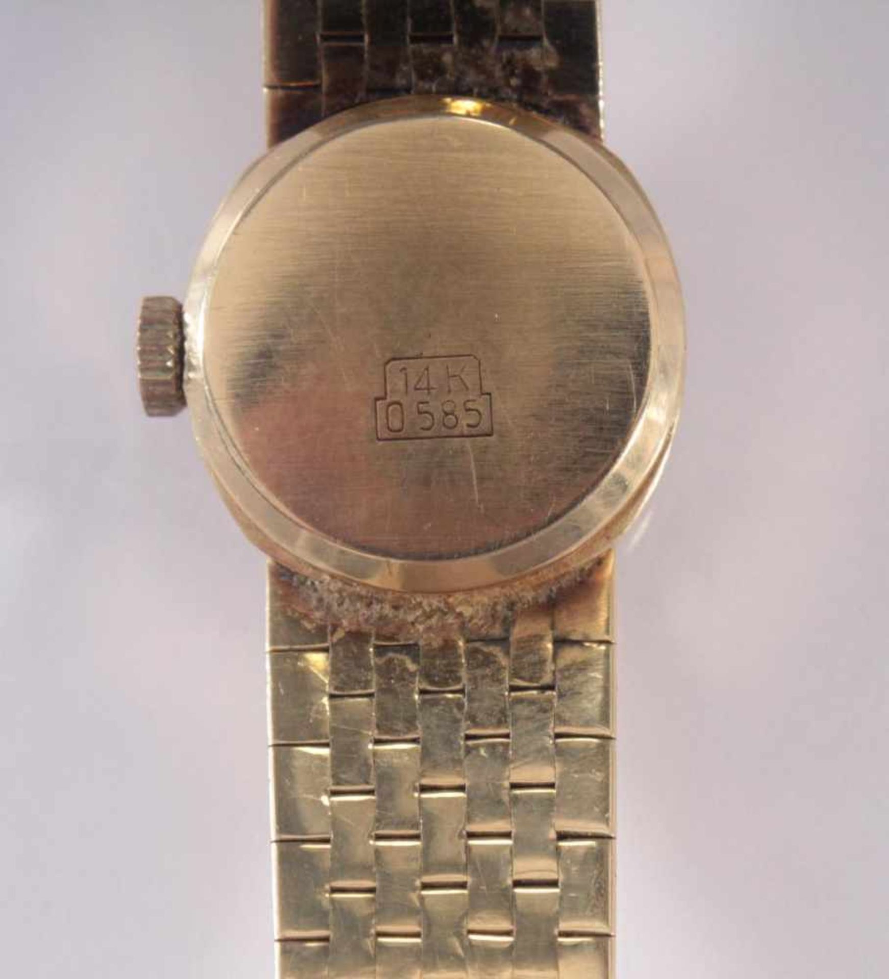 Damenarmbanduhr der Marke Drafa aus 14 Karat GelbgoldGehäuse und Armband punziert 585, - Image 4 of 5