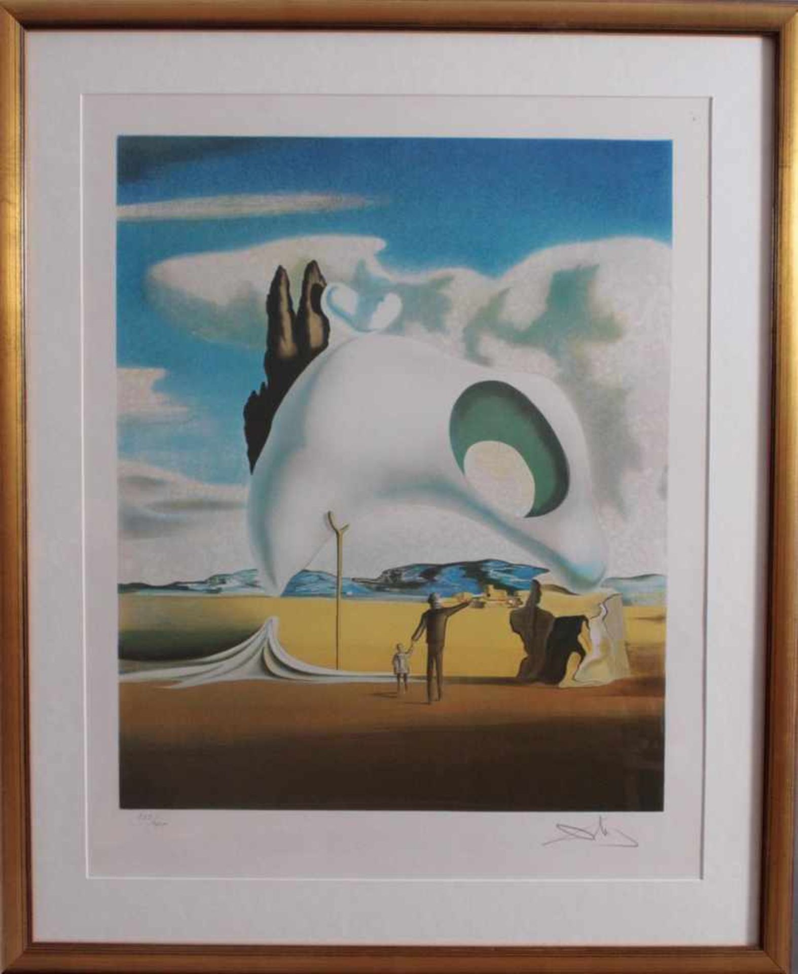 zurückgezogen / withdrawn---Salvador Dali (1904-1984)Lithografie, "Atavistische Ruinen nach dem