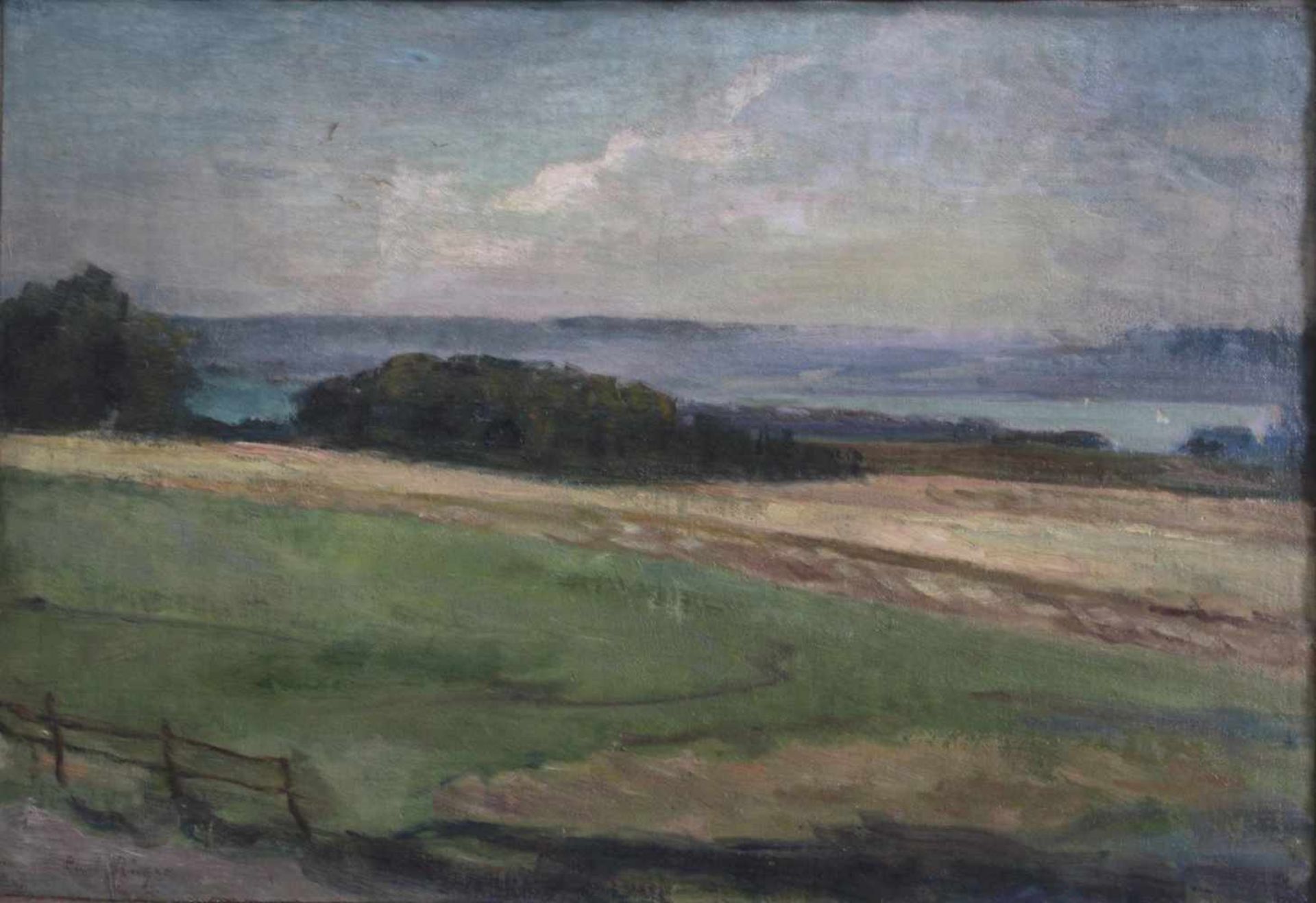 Curt Rüger (1867 - 1930), Uferpartie am AmmerseeÖl auf Leinwand gemalt, auf Karton aufgezogen, unten - Bild 2 aus 5