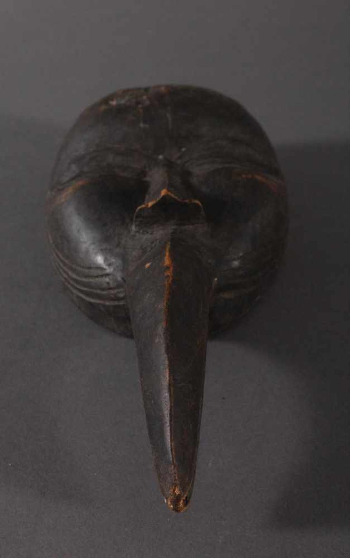 Antike Maske, Dan, LiberiaHolz, geschnitzt, dunkel patiniert, Schnabelmaske, ca. L-26 cm- - -20.00 % - Bild 4 aus 6