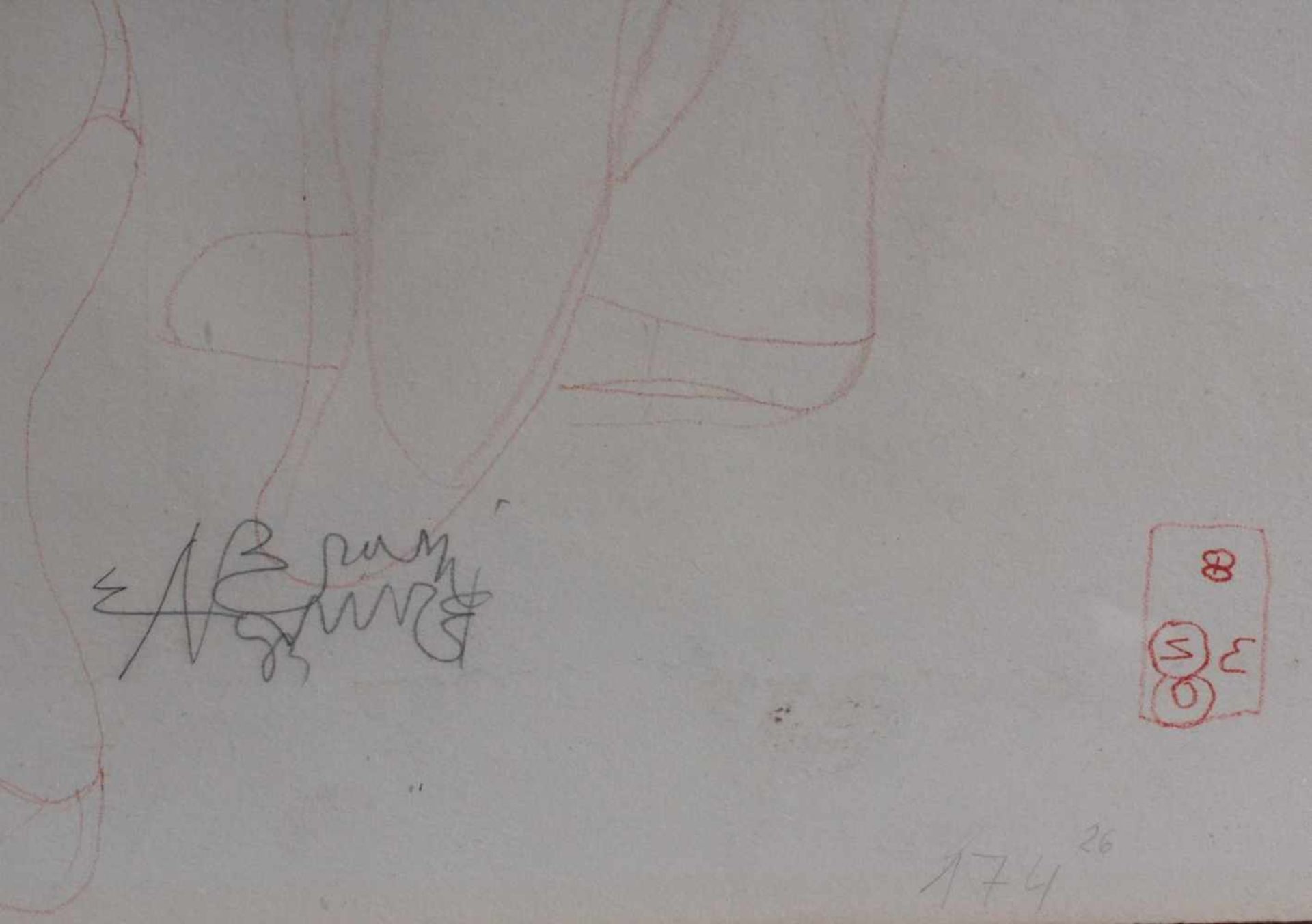 Bruno Bruni (1935)Farblithographie, "Ballerine", handsigniert, nummeriert 175/26, ca. 80 x 60 cm. - Bild 2 aus 2