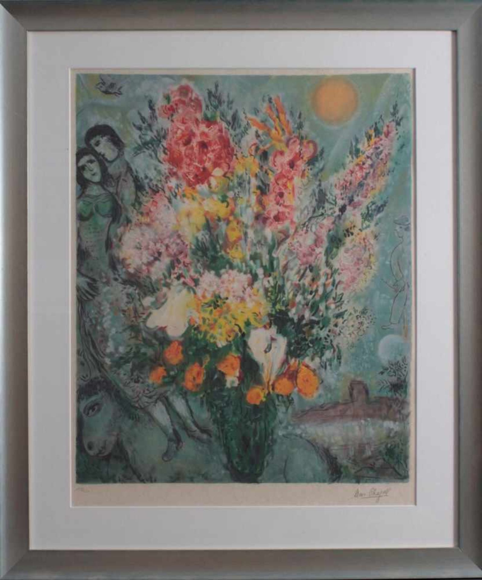 Marc Chagall (1887-1985), Bouquet multicolorFarblithographie auf Bütten, in der Platte signiert,
