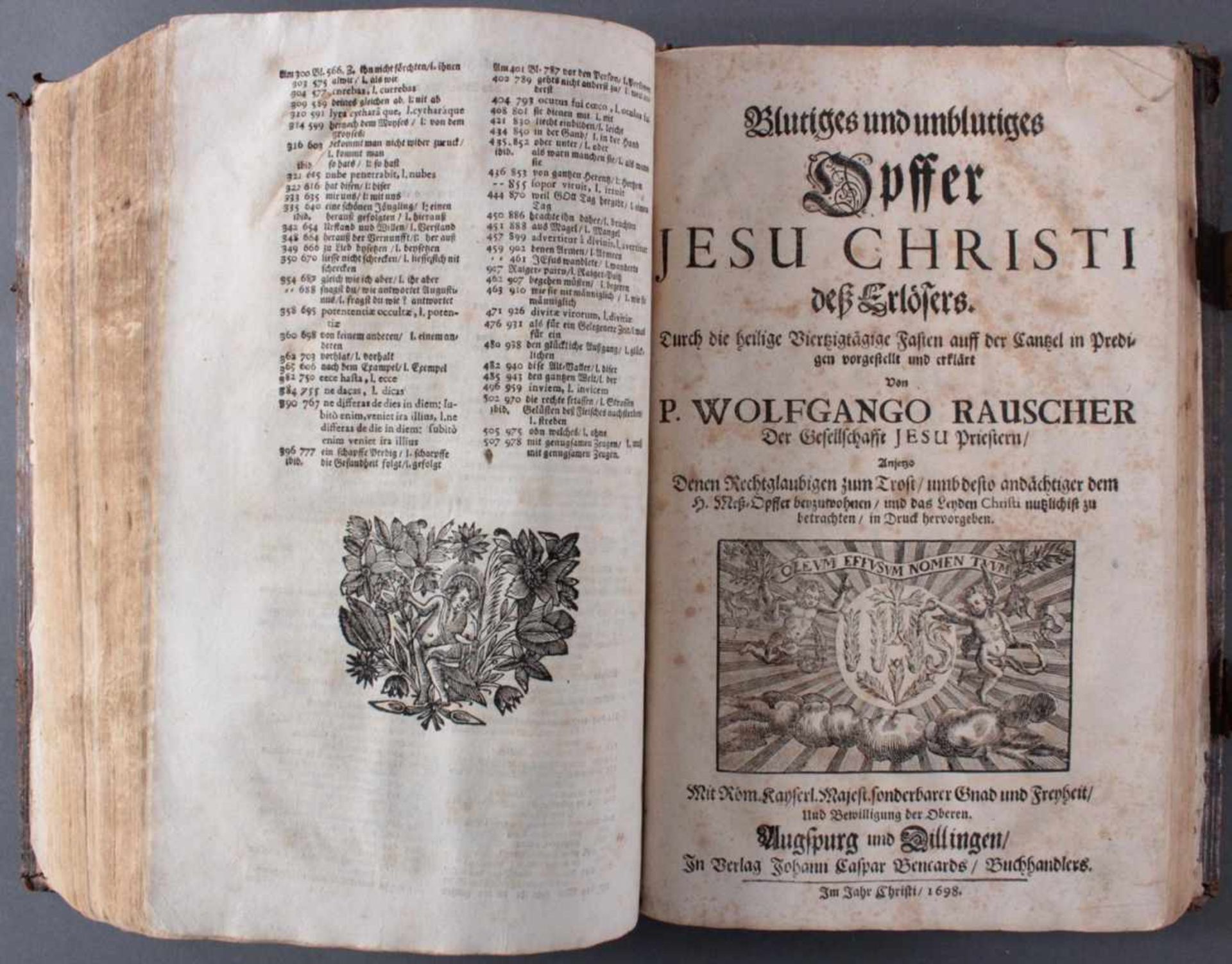 Bibel in 2 Teilen von 1697/98Sancto Francisco Borgiae. Finger Zaig der sonntäglichen Predigen des - Bild 5 aus 5
