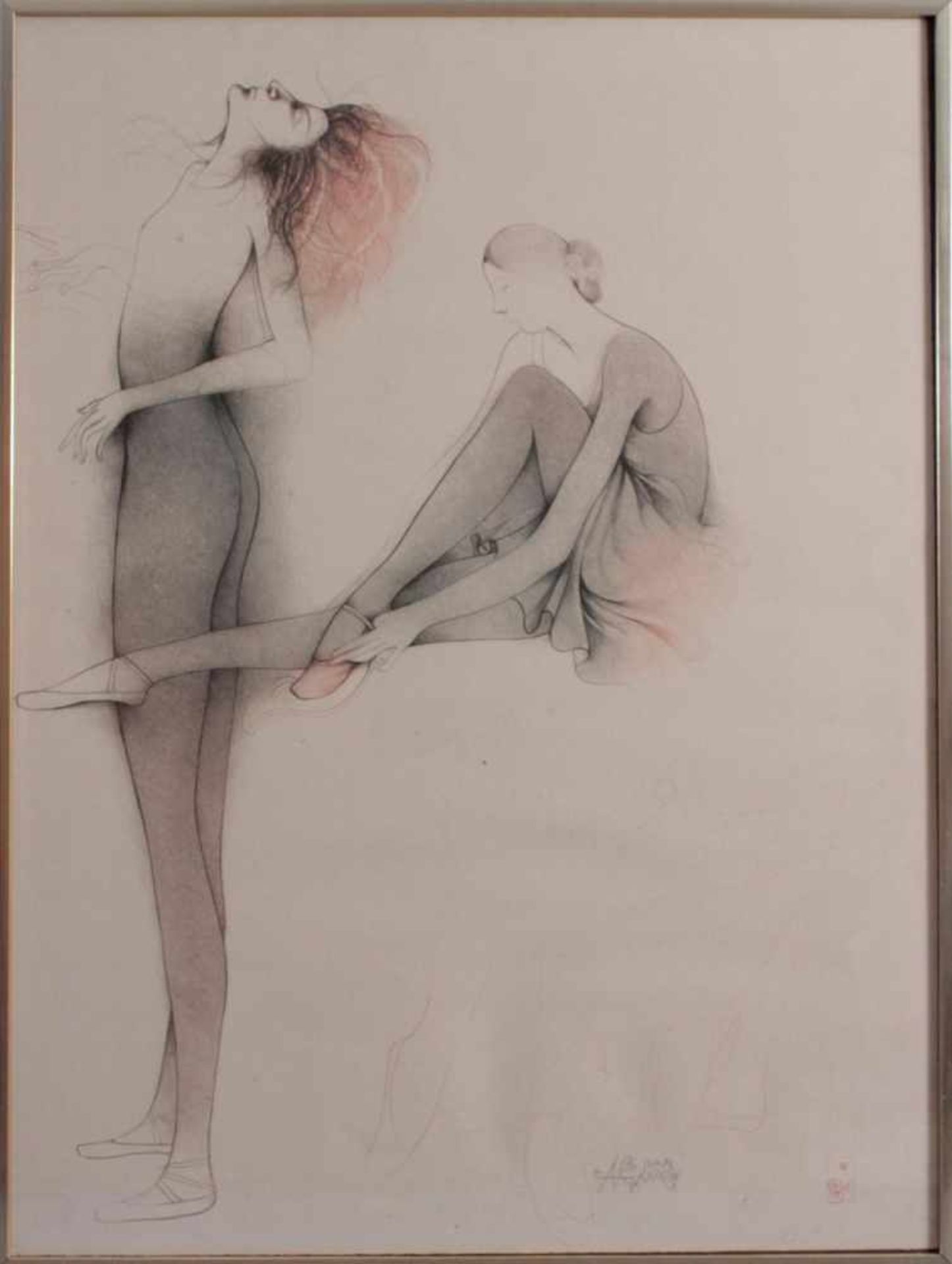 Bruno Bruni (1935)Farblithographie, "Ballerine", handsigniert, nummeriert 175/26, ca. 80 x 60 cm.
