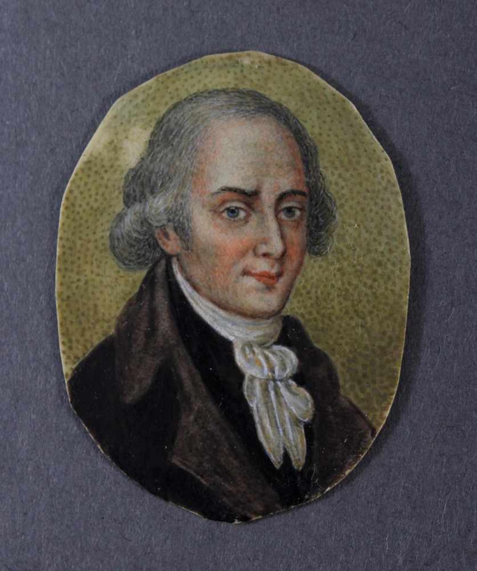 Miniaturportrait des 19. JahrhundertsÖl auf Elfenbein. Portrait von Antoni Canova (1757-1822),