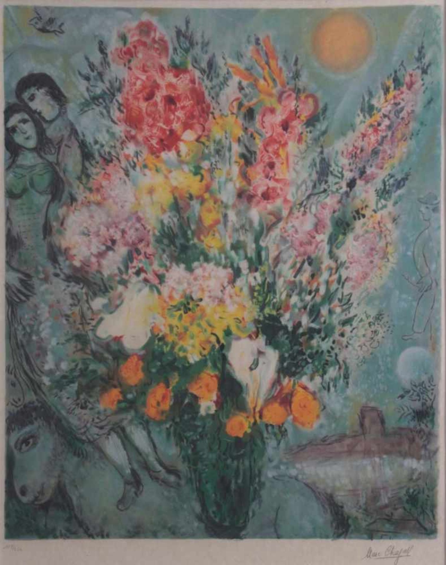 Marc Chagall (1887-1985), Bouquet multicolorFarblithographie auf Bütten, in der Platte signiert, - Image 2 of 3