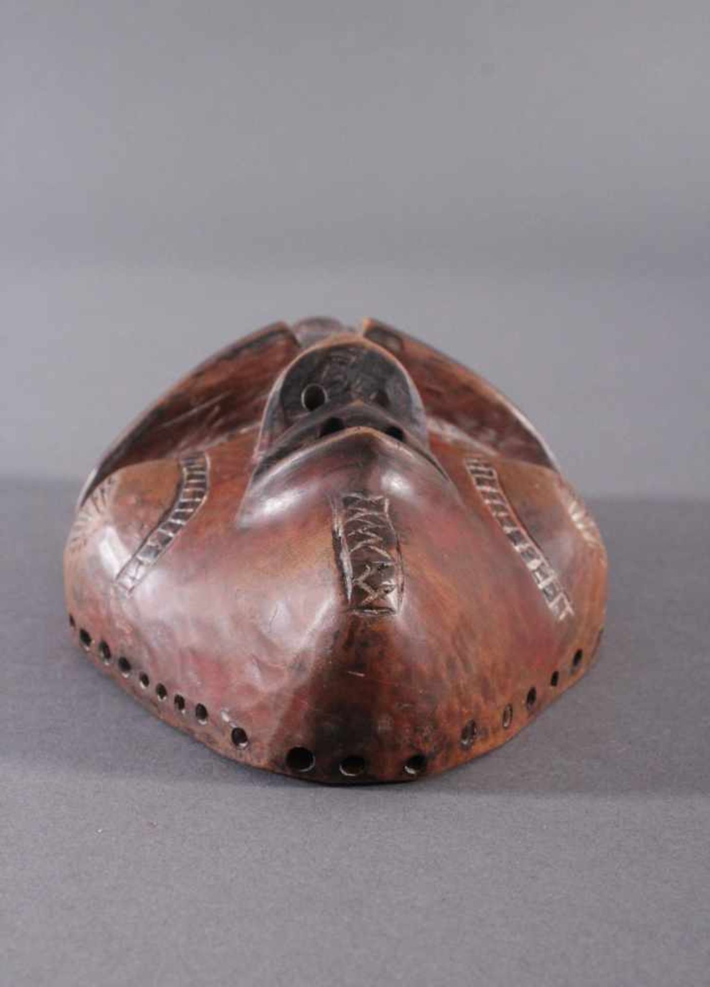 Afrikanische Maske, Baule, ElfenbeinküsteHolz, geschnitzt, Narbenschmuck, ca. L-18 cm- - -20.00 % - Image 5 of 6