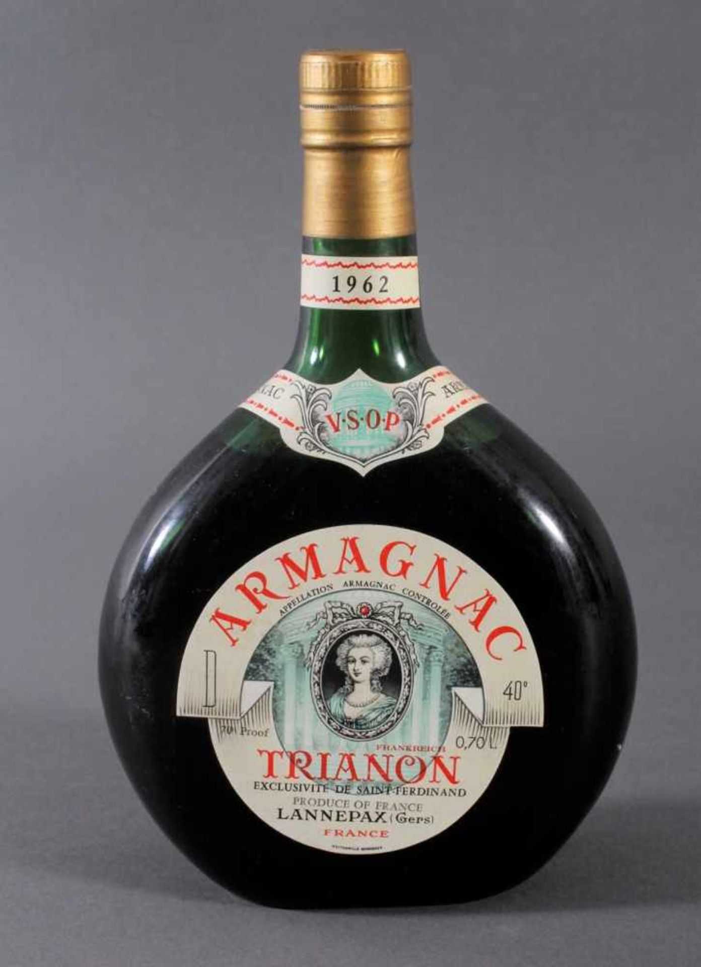 Trianon 1962 VSOP ArmagnacFrankreich, 40% vol, 0,70 l.- - -20.00 % buyer's premium on the hammer