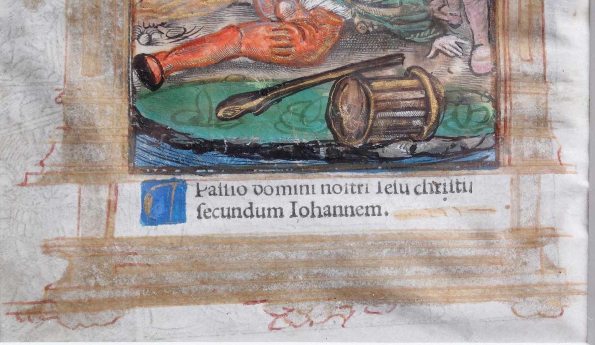 Handschrift des 16./17. Jahrhundertes. Johannes PassionDoppelblatt aus einer lateinischen - Bild 3 aus 4