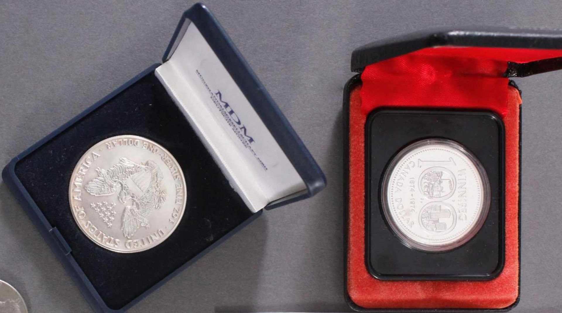 Münzen und Silbermünzen KonvolutDabei USA, 1x Liberty Dollar, 4x Half Dollar, 7x Quarter Dollar, USA - Bild 4 aus 5