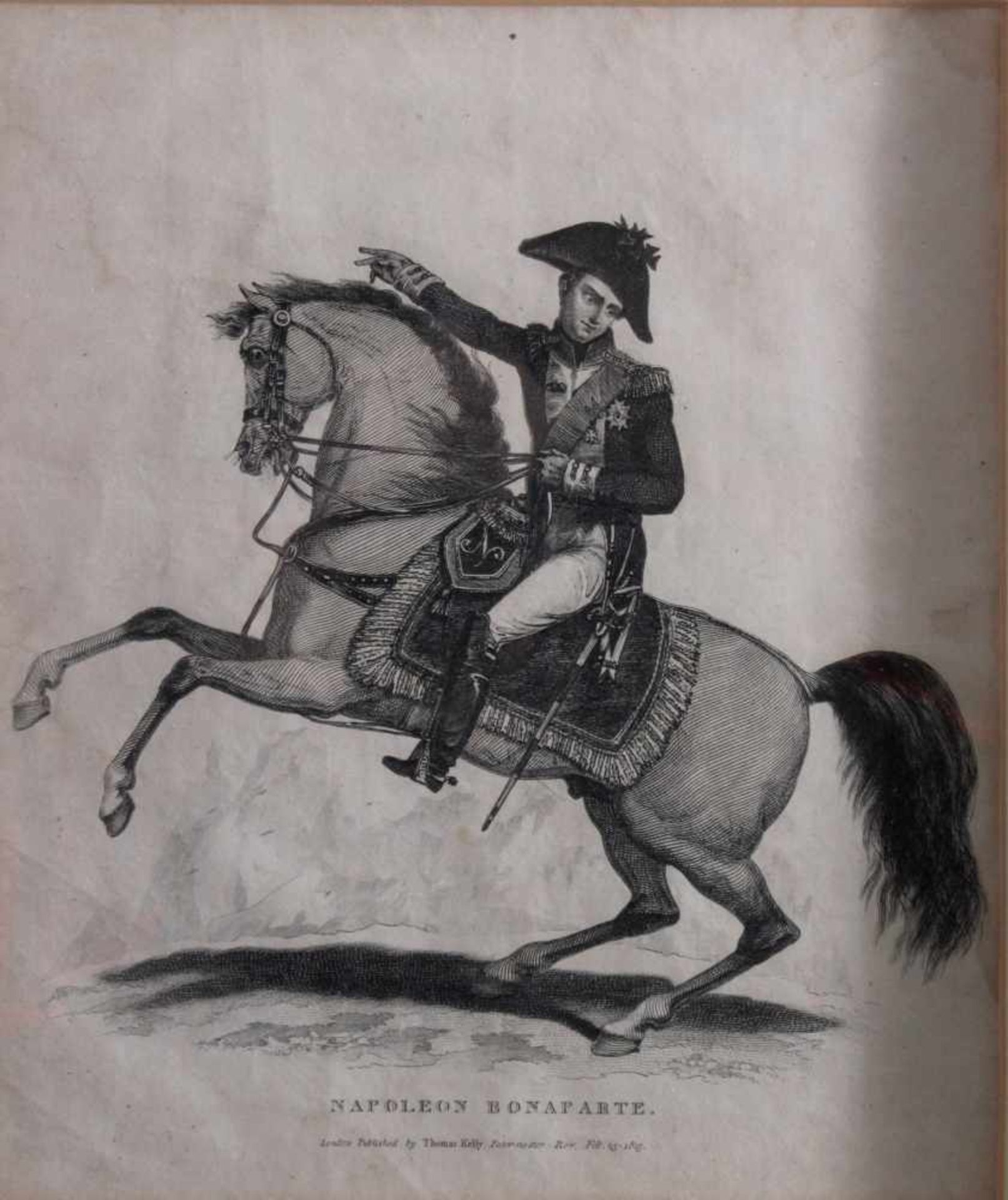 Zwei Radierungen bei Thomas Kelly"Napoleon Bonaparte". Ganzfigur nach halbrechts des Kaisers zu - Image 2 of 3