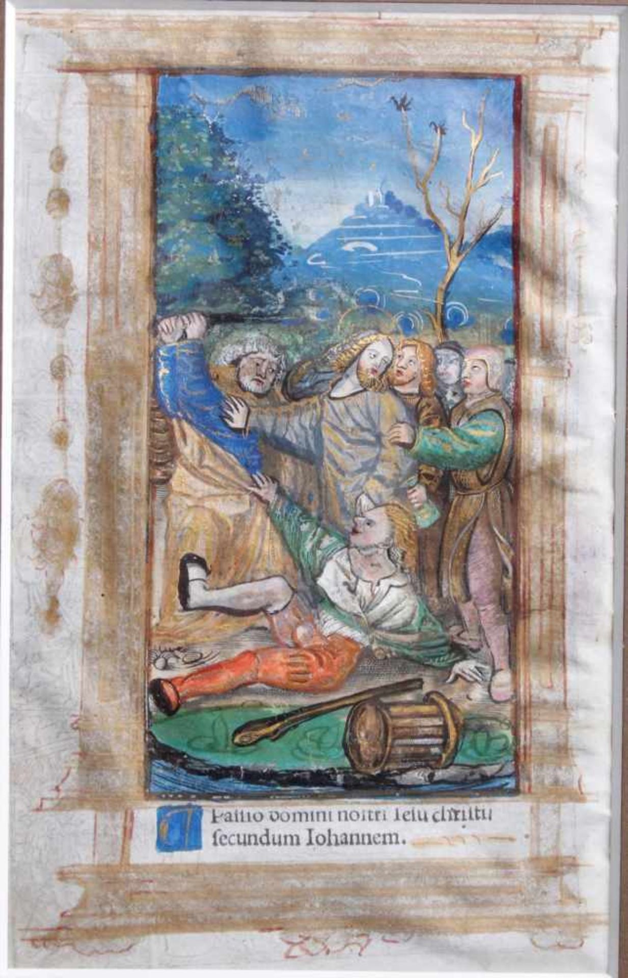 Handschrift des 16./17. Jahrhundertes. Johannes PassionDoppelblatt aus einer lateinischen - Bild 2 aus 4