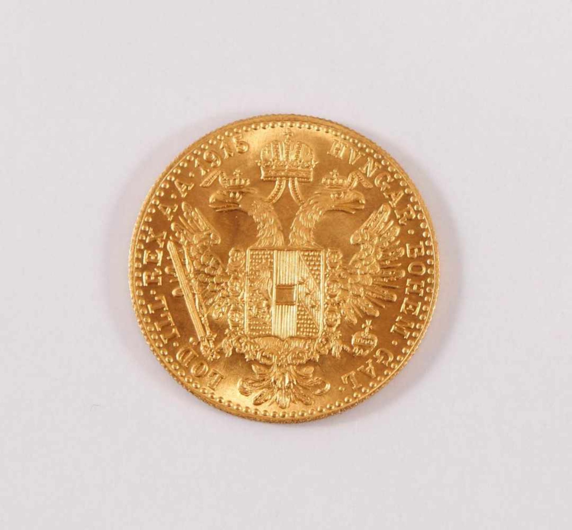 1915 Österreich 1 Ducat Franz Joseph I.3,4 g, 986/1000 Gold.- - -20.00 % buyer's premium on the - Bild 2 aus 2