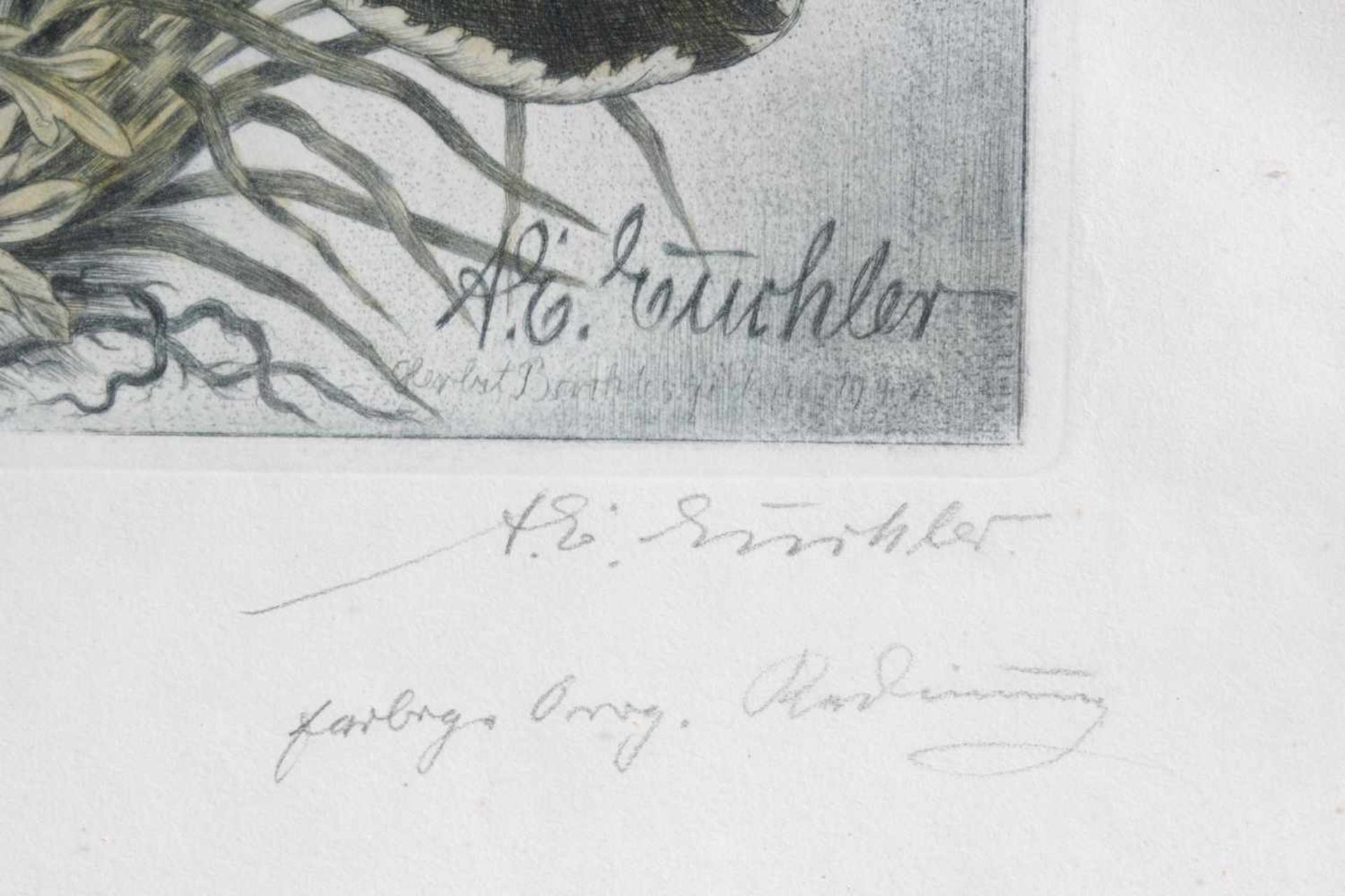 Alfred Erich Euchler (1888-1967)Vier Farbradierungen. "Die Vier Jahreszeiten, Frühling, Sommer, - Bild 4 aus 4