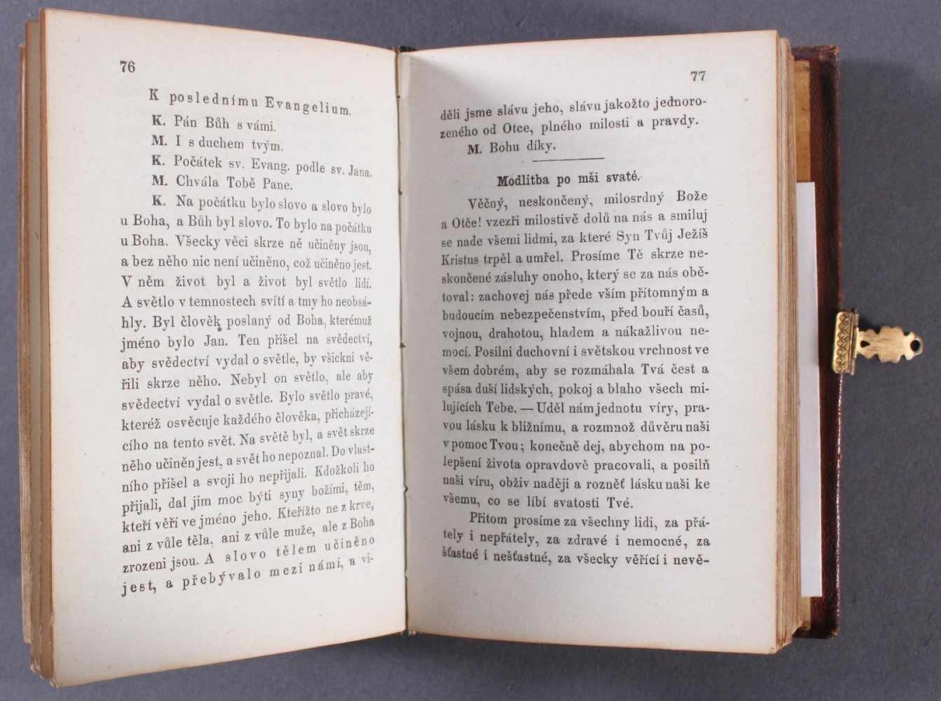 Tschechische Bibel, Palma Ze Sionu von 1859Ledereinband mit Metallapplikationen und einem - Bild 4 aus 4