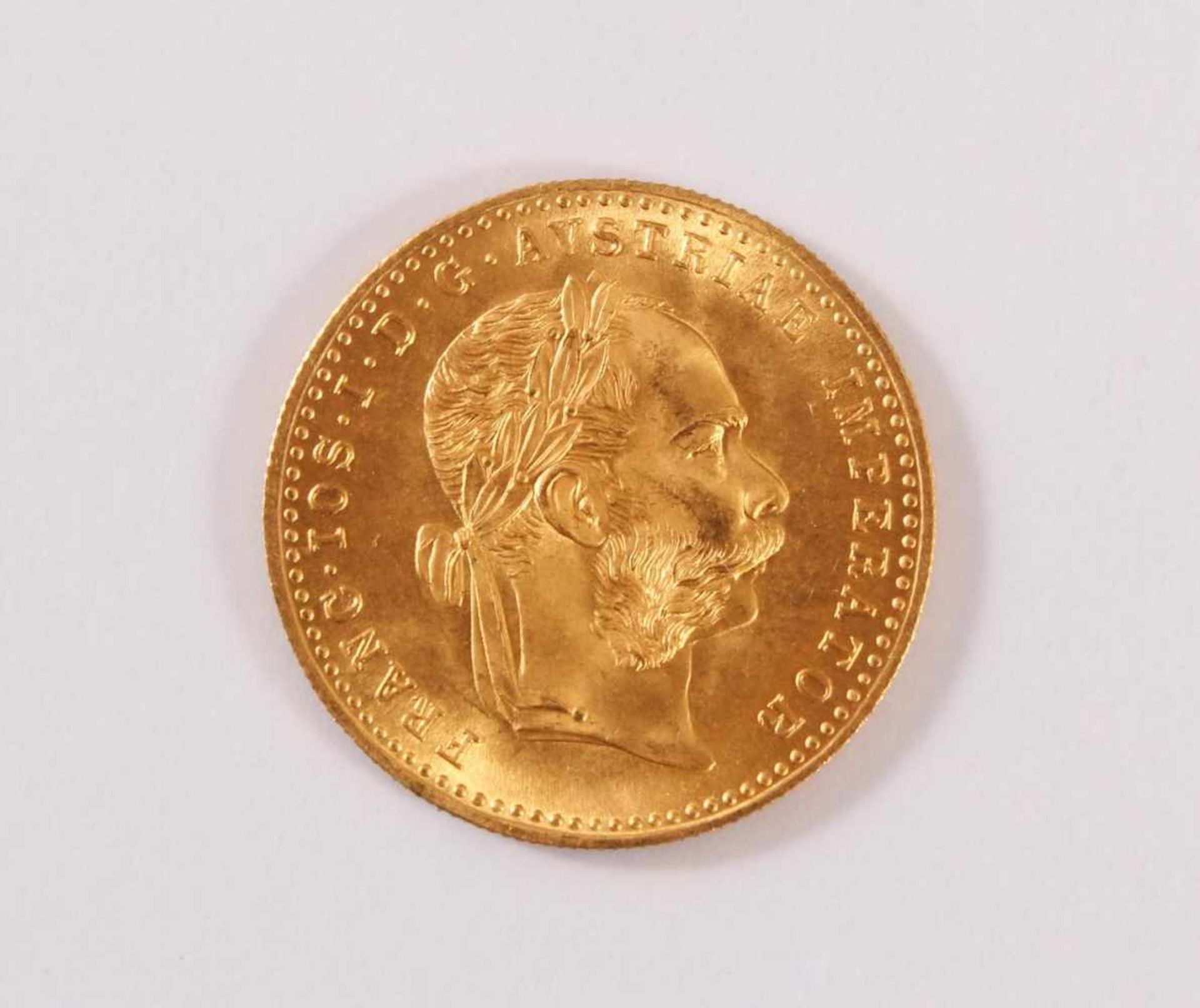 1915 Österreich 1 Ducat Franz Joseph I.3,4 g, 986/1000 Gold.- - -20.00 % buyer's premium on the