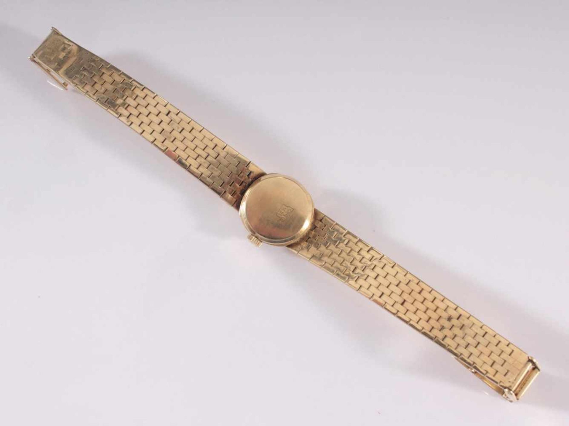 Damenarmbanduhr der Marke Drafa aus 14 Karat GelbgoldGehäuse und Armband punziert 585, - Bild 3 aus 5