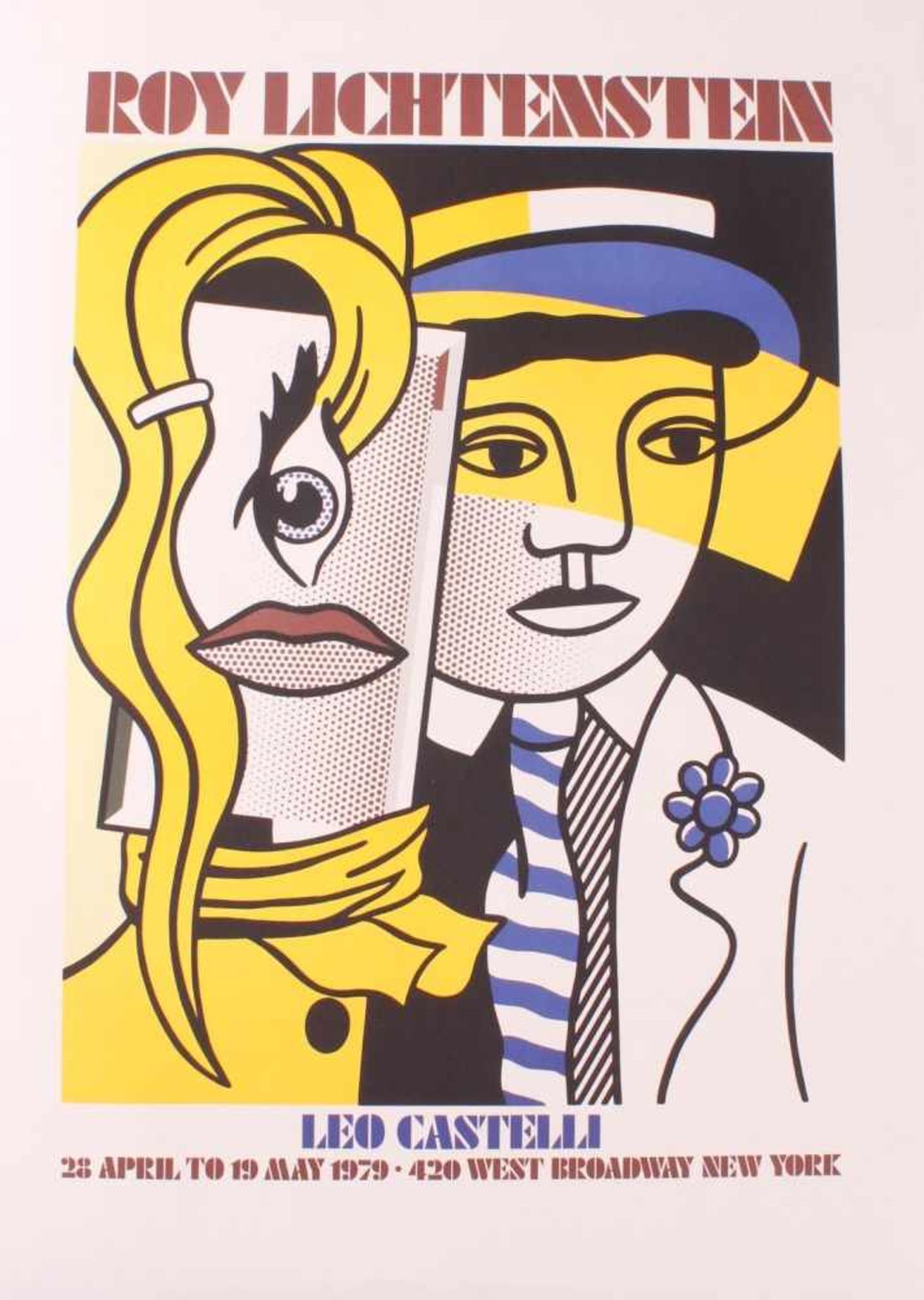 Roy Lichtenstein (1923-1997), AusstellungsplakatSerigraphie. Ausstellungsplakat der Glaerie Leo