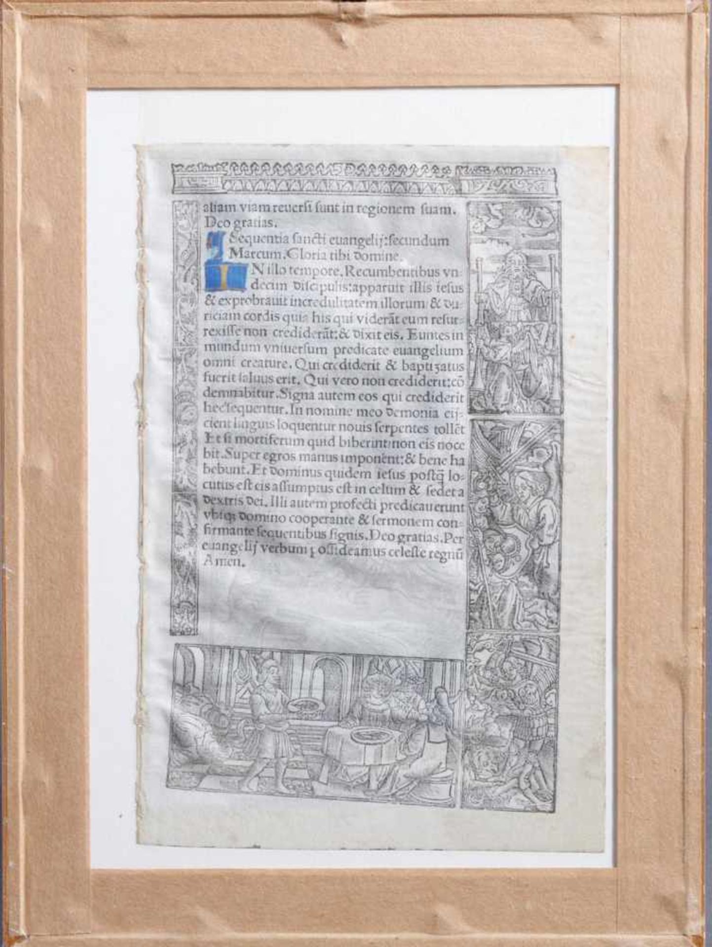 Handschrift des 16./17. Jahrhundertes. Johannes PassionDoppelblatt aus einer lateinischen - Bild 4 aus 4