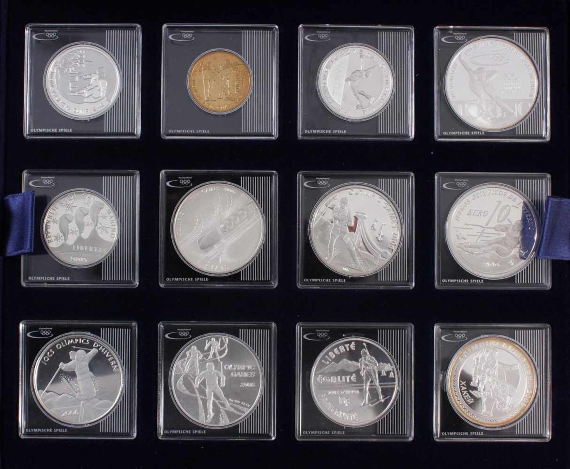 Die Silbergedenkmünzen zu den Olympischen SpielenAlle in PP, Münzkapseln, mit Zertifikaten und in - Image 2 of 4