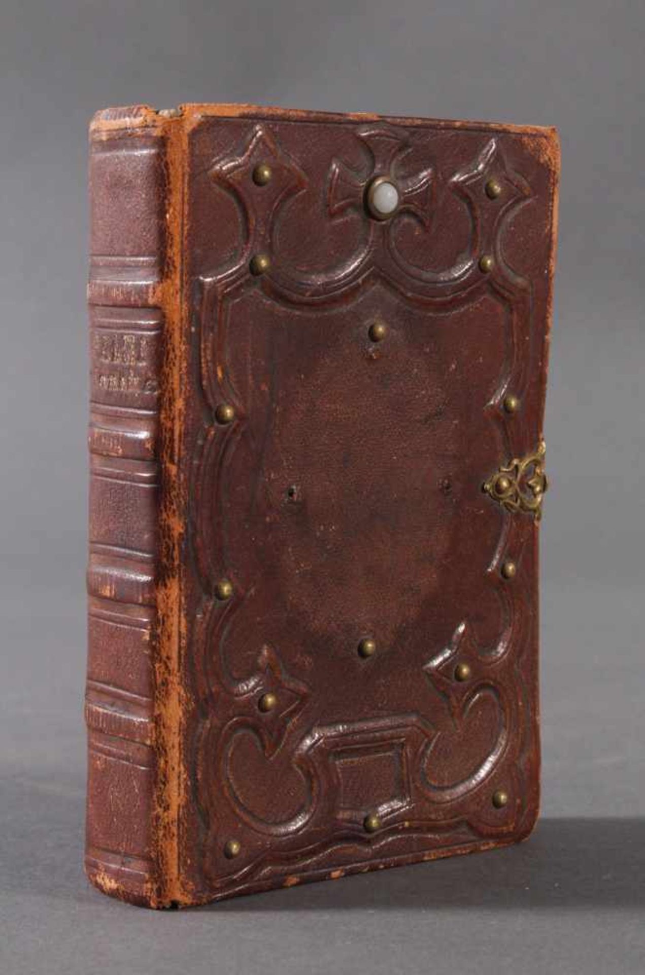 Tschechische Bibel, Palma Ze Sionu von 1859Ledereinband mit Metallapplikationen und einem