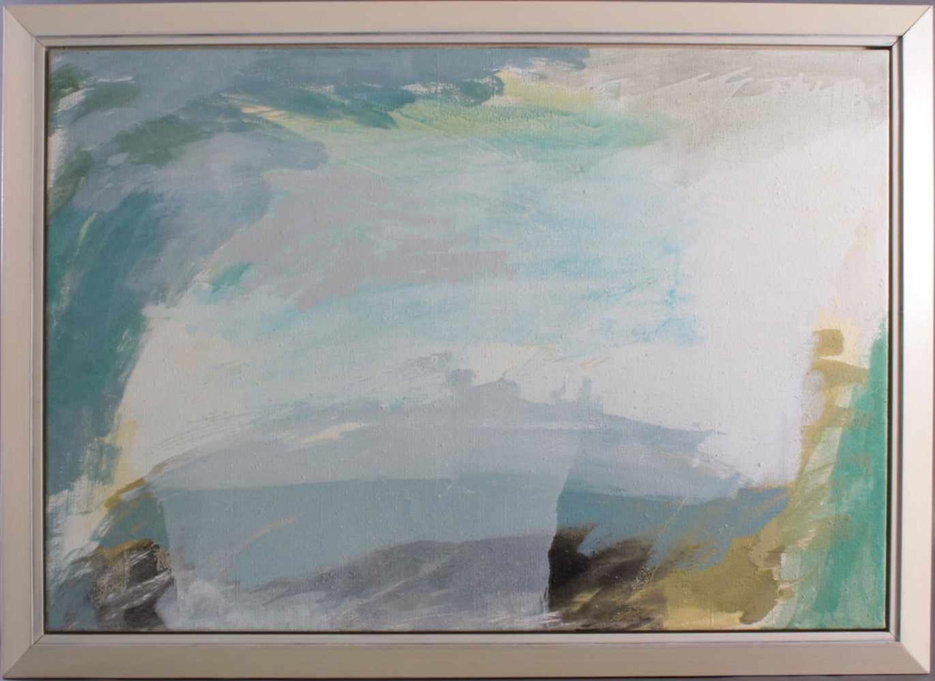 Lutz Wolf 1943 - 1997, Landschaft Grezzo IIIÖl auf Leinwand gemalt, verso betitelt und signiert,