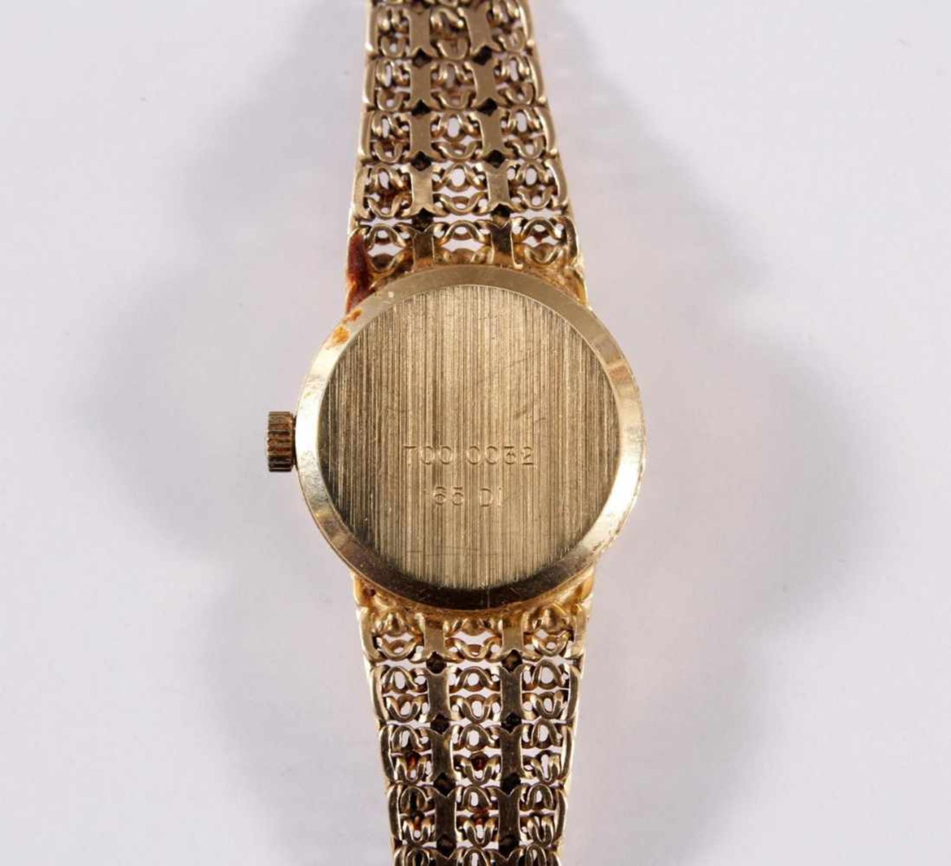 Damenarmbanduhr der Marke Sertina, 14 kt GelbgoldAm Verschluss punziert 585, auf dem Uhrendeckel - Bild 5 aus 5