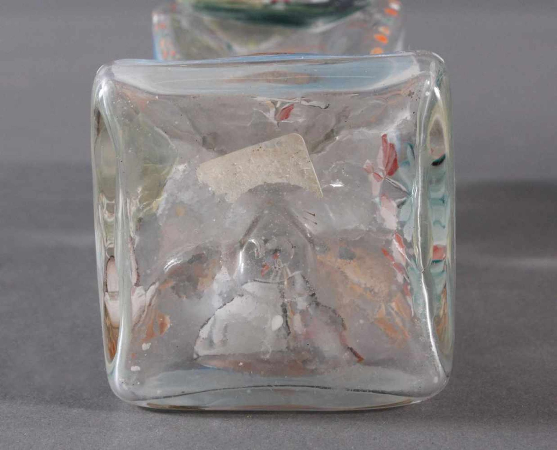 Flasche mit Stöpsel aus dem 18. Jh.Klarglas mit Lufteinschlüssen, tief gemuldeter und polierter - Image 11 of 11