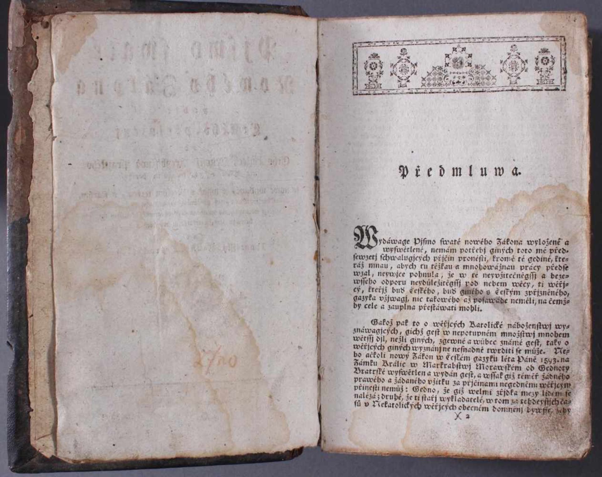 Tschechische Bibel von 1786. Písmo svaté Nového zákonaTschechische original Bibel von 1786 nach - Image 3 of 3