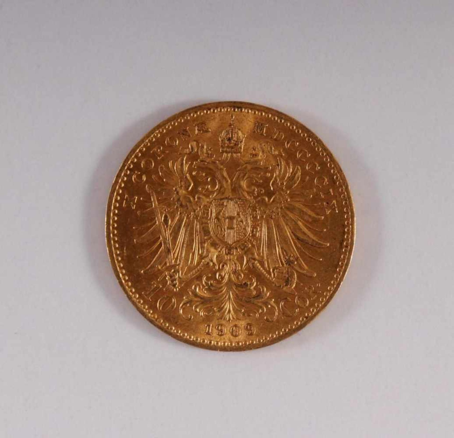 Österreich, 10 Corona 1909, Franz JosephD-1,9 cm, 3,38 g.- - -20.00 % buyer's premium on the - Bild 2 aus 2