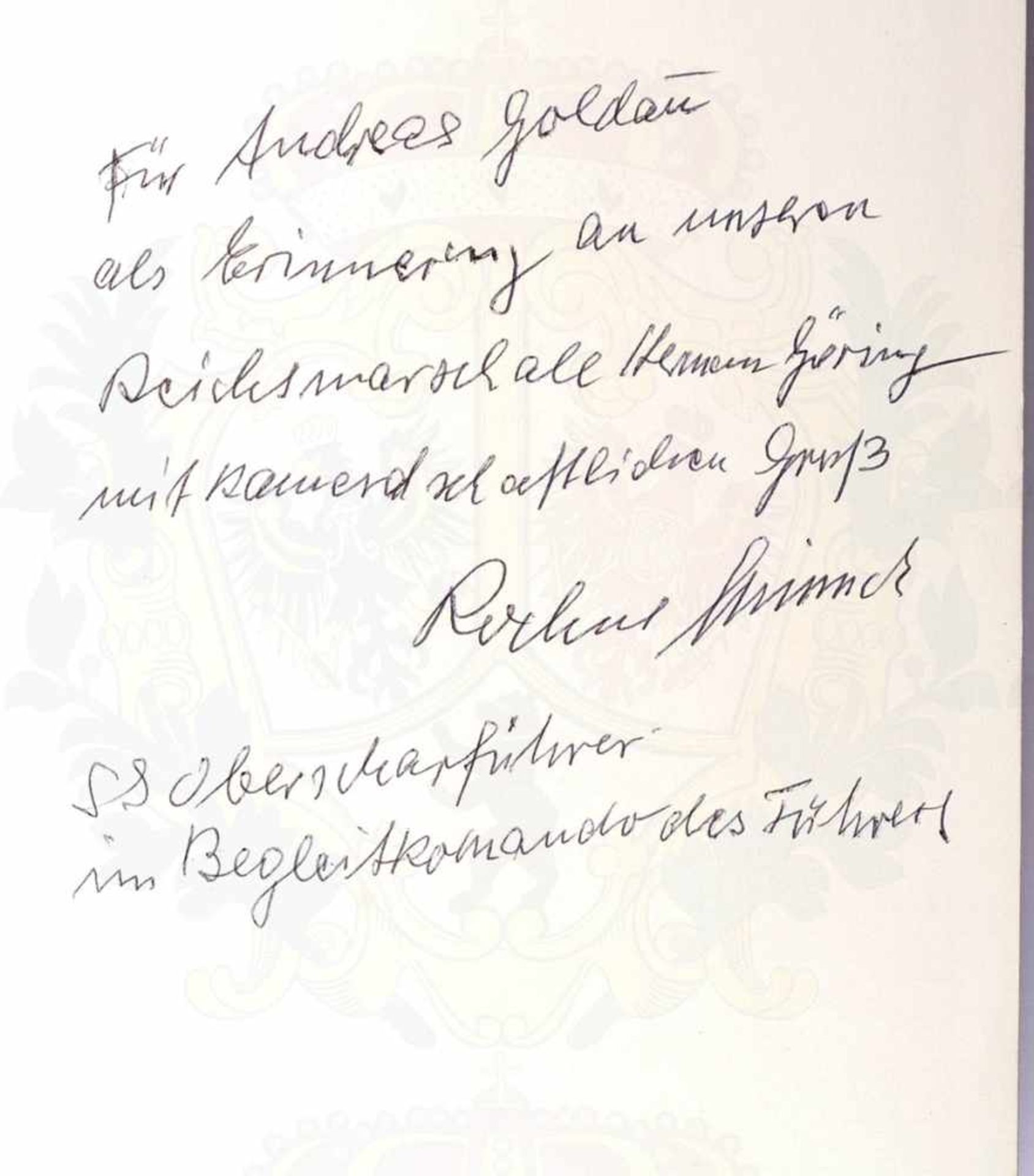 GÖRING - EINE BIOGRAPHIE, L. Mosley, München 1975, 360 S., Vorsatz m. Widmung f.e. Kameraden v. - Bild 2 aus 2