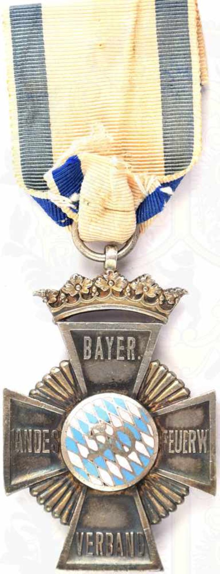 FEUERWEHR-EHRENKREUZ MIT KRONE, für 50 Jahre, Bayerischer Landes Feuerwehr-Verband 1932-1936, - Bild 2 aus 2