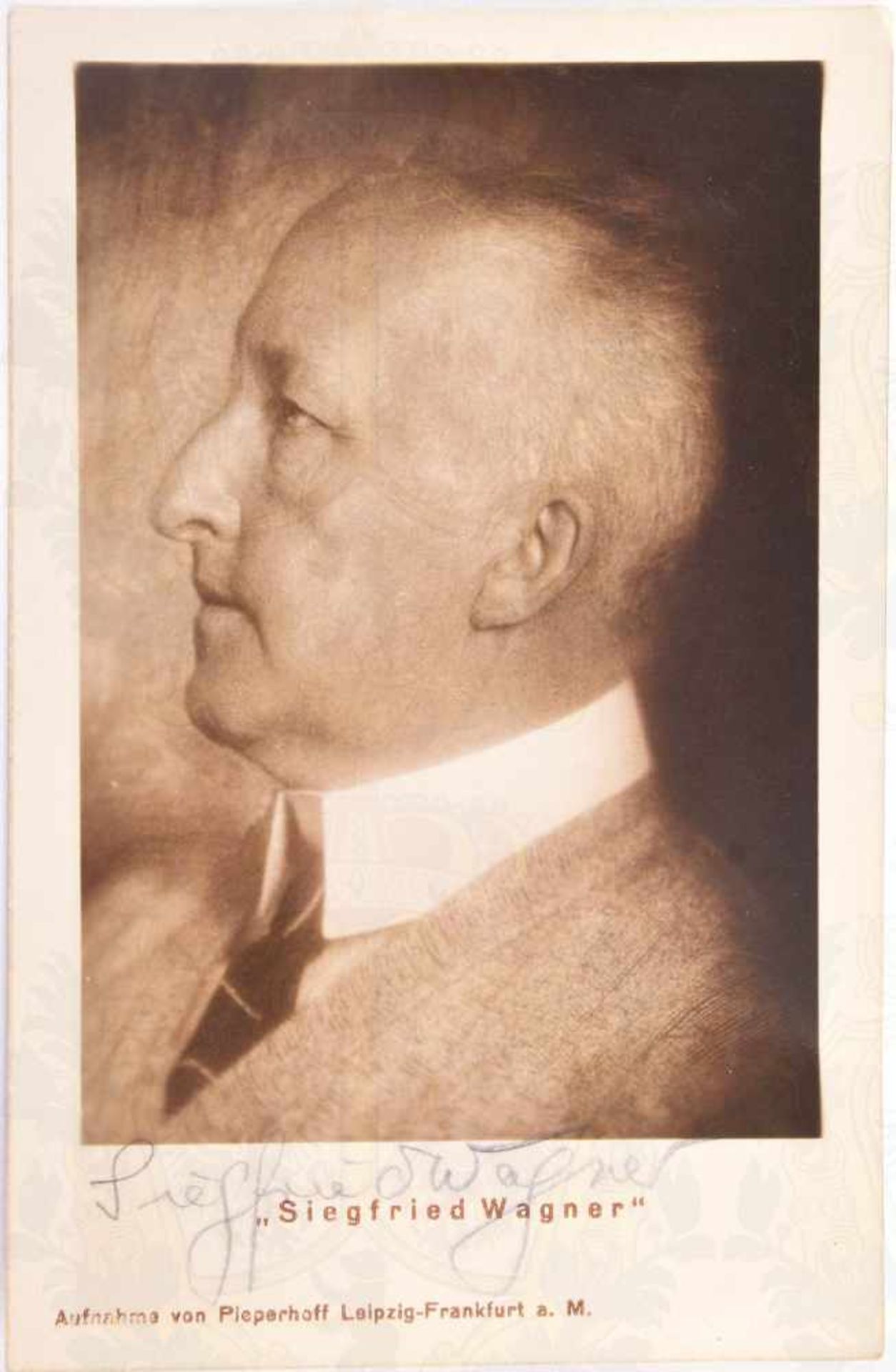 WAGNER, SIEGFRIED (1869-1930), dt. Komponist u. Dirigent, 1.10.1923 Treffen m. Adolf Hitler u. ab