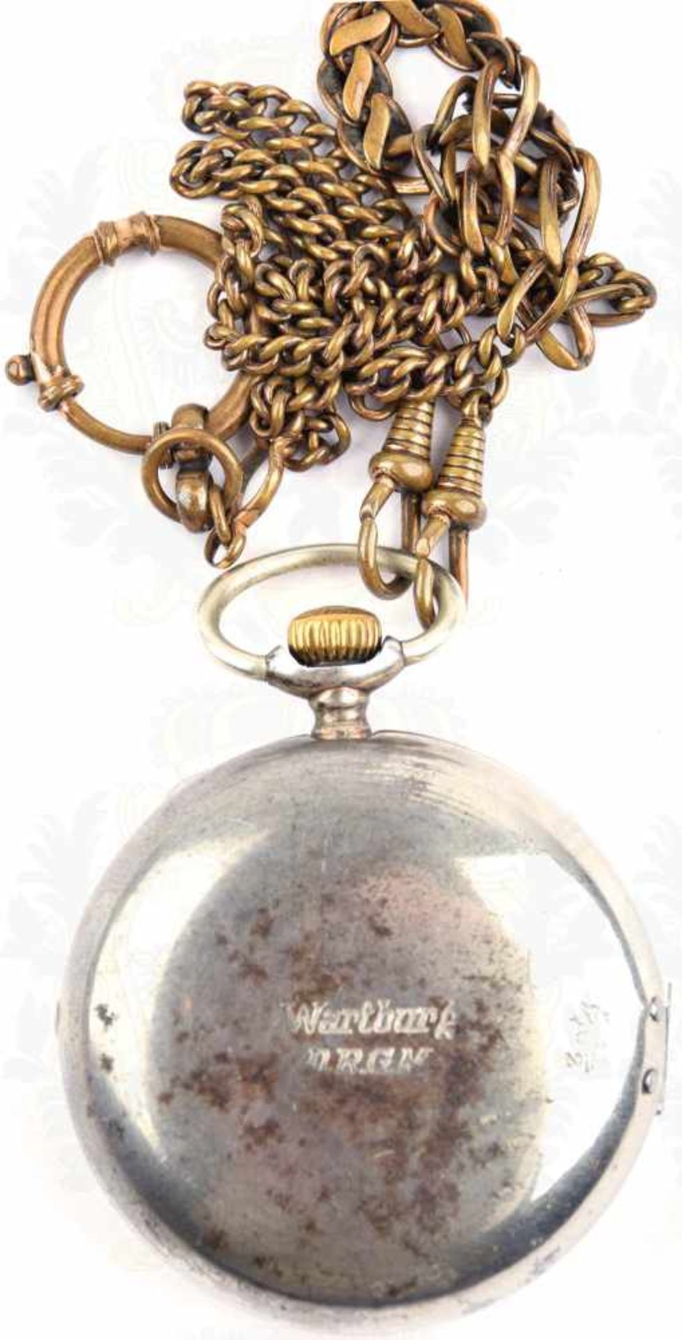 TASCHENUHR REMONTOIRE CYLINDRE 6 RUBIS, um 1900, Silber, Punzen „800“, Halbmond u. Krone, - Bild 2 aus 2