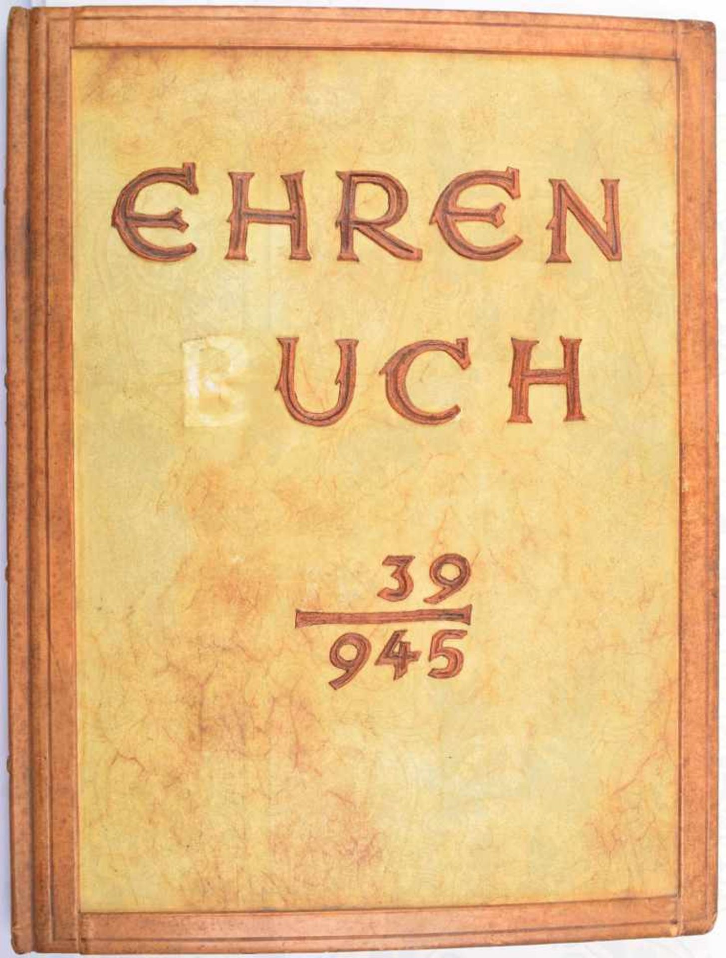 EHRENBUCH DER STADT BURBACH 1939-1945, hrsg. um 1950, 29 Blatt Büttenpapier, 21 bedruckte Seiten