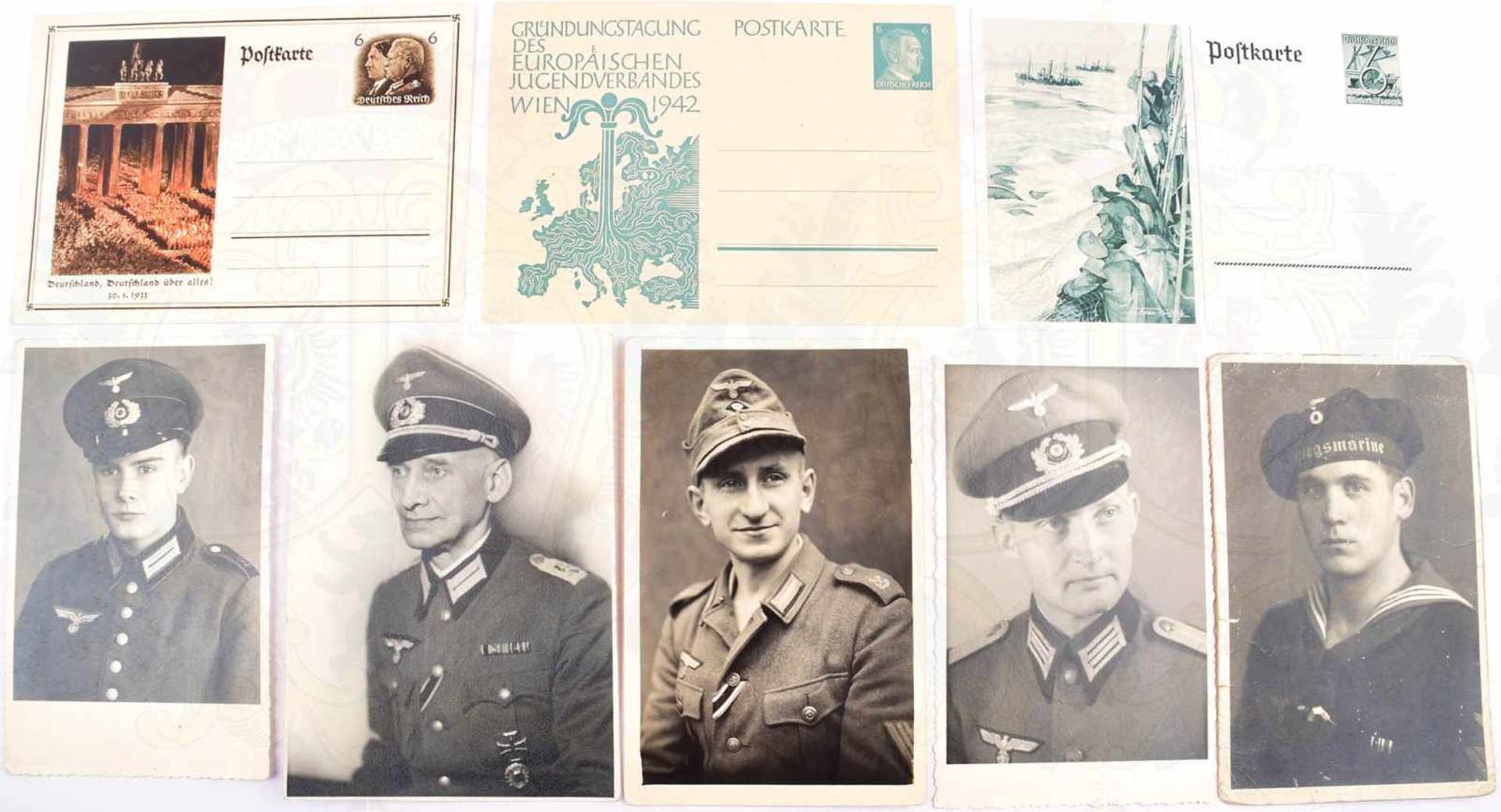 34 FOTOGRAFIEN, Heer, LW u. Kriegsmarine, Portraits u. Gruppen, Oberst der LW m. Feldspange,