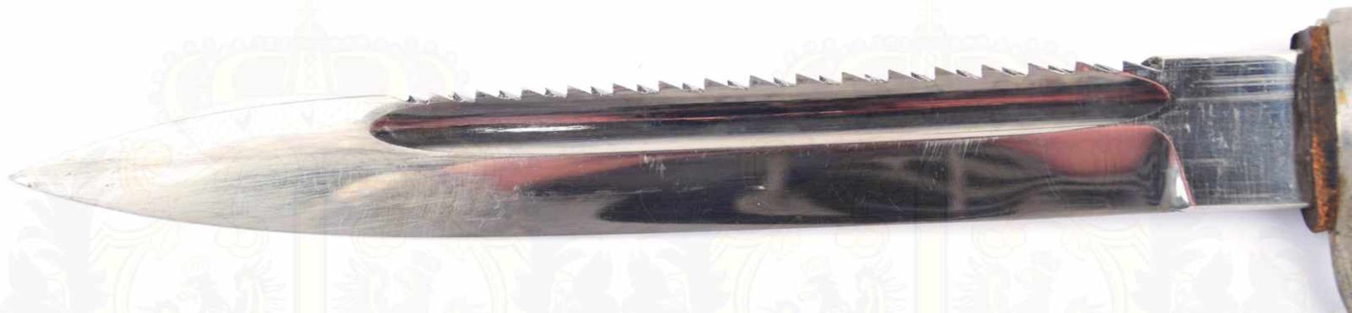 SG 98 KURZ, Extrastück, vernickelte Klinge m. Sägerücken, ohne Hersteller, Stoßleder, vernickelte - Bild 5 aus 7