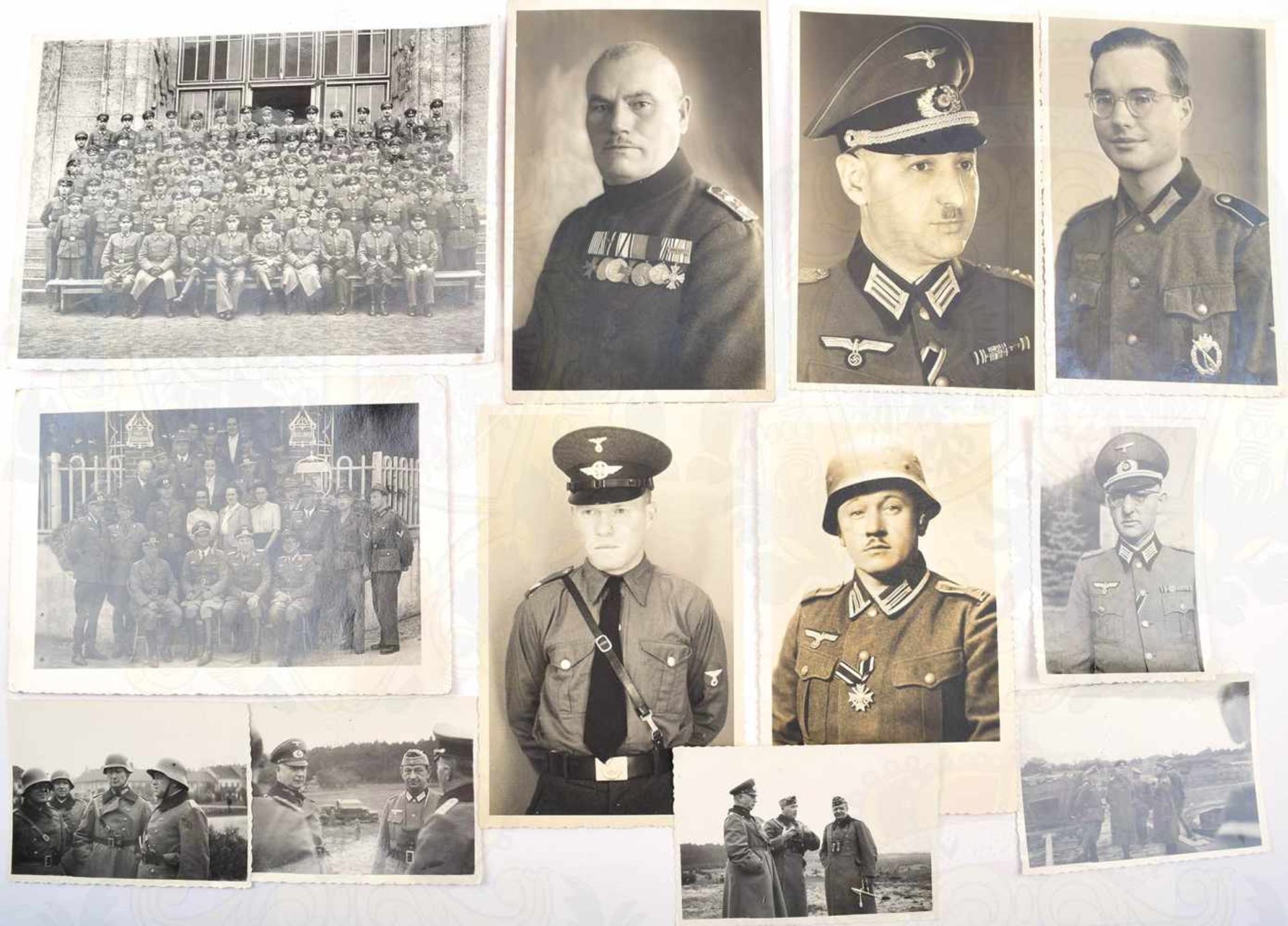 23 FOTOGRAFIEN, 1935-1943, meist Heer, Portraits u. Gruppen, General Woldemar Frhr. v. Grote,
