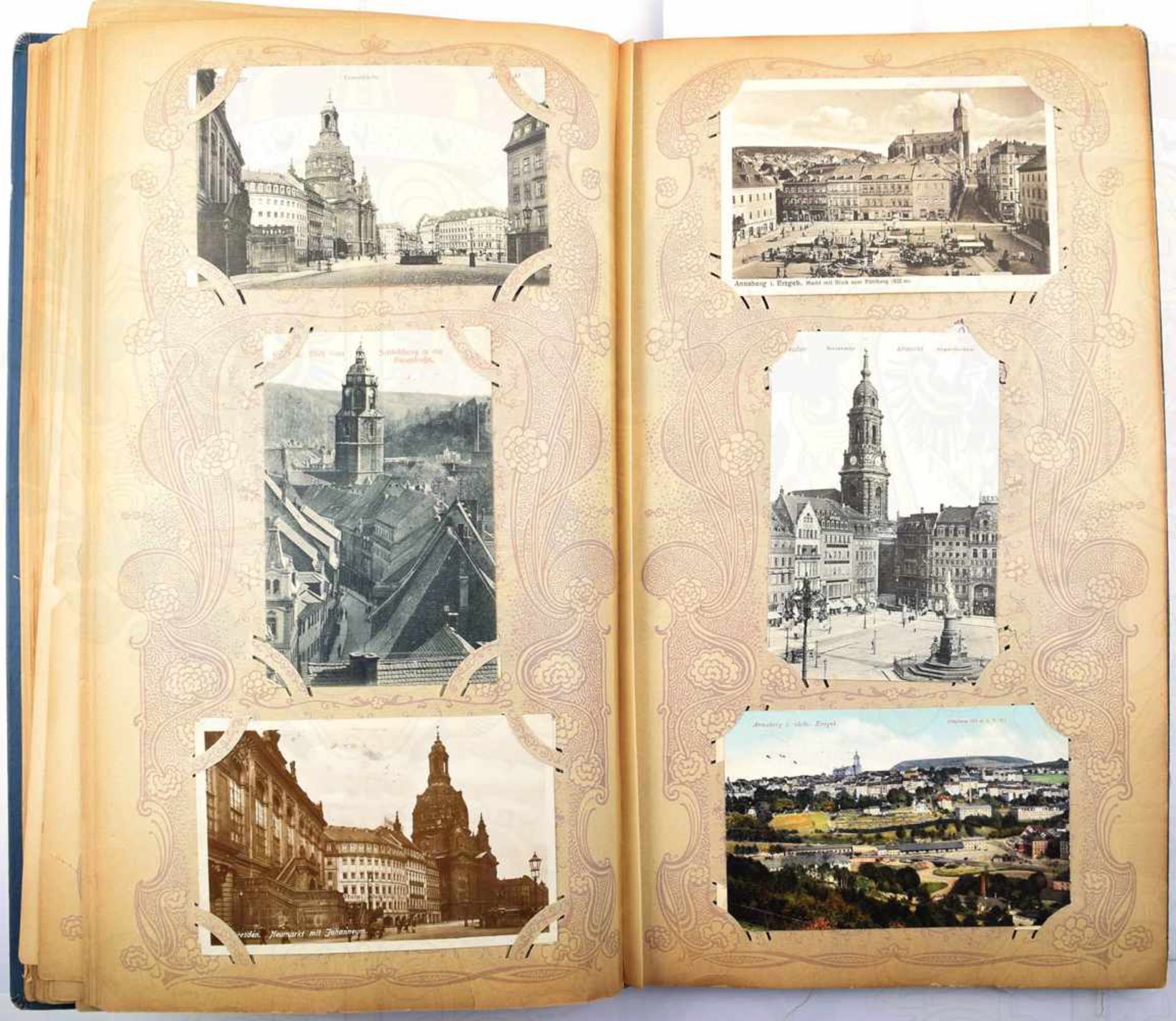 POSTKARTENALBUM, m. 264 gesteckten Ansichtkarten, meist Mitteldeutschland, einige Ostsebäder, - Bild 2 aus 2