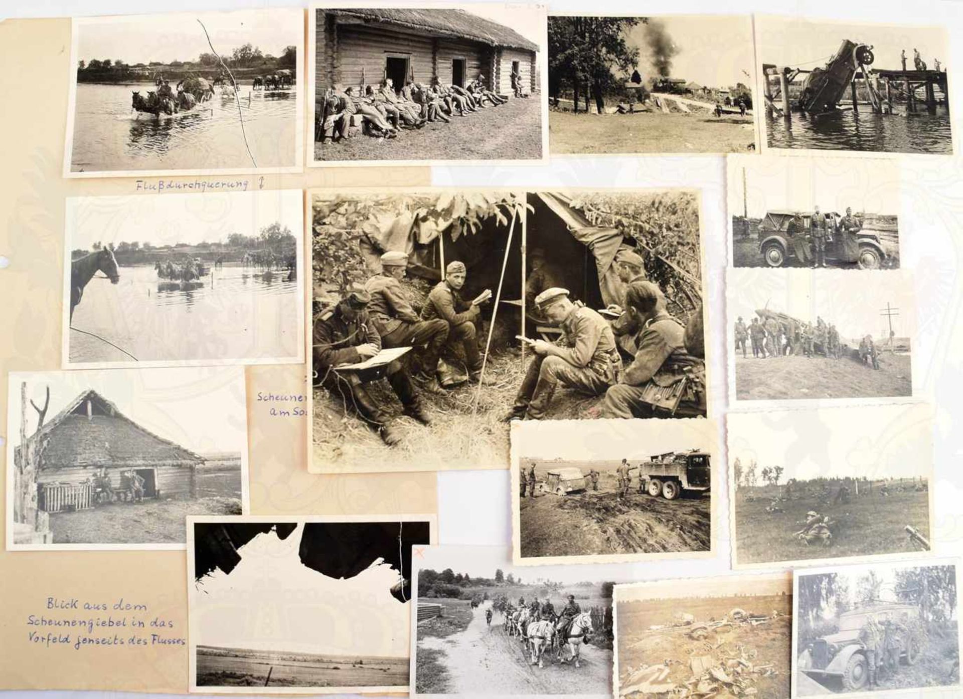 FOTOSAMMLUNG RUSSLANDFELDZUG INF.-RGT. 478 UND 479, ca. 350 Fotos, tls. aus dem Besitz von Oberst